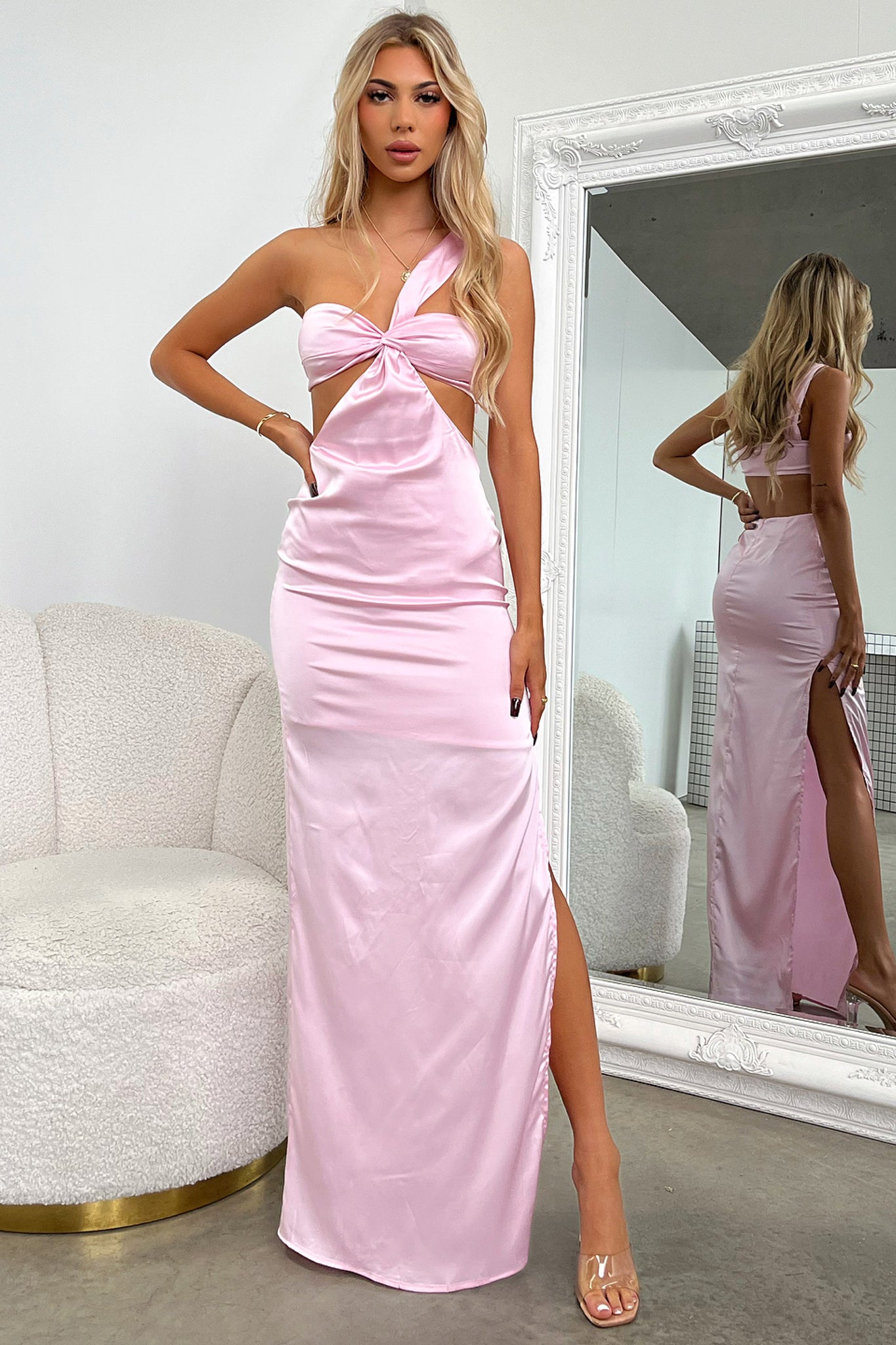 Alexa Maxi Dress for Women - Flowy Long Summer Dress in Pink, Boho Beach Dress for Vacation, Party, or Casual Wear