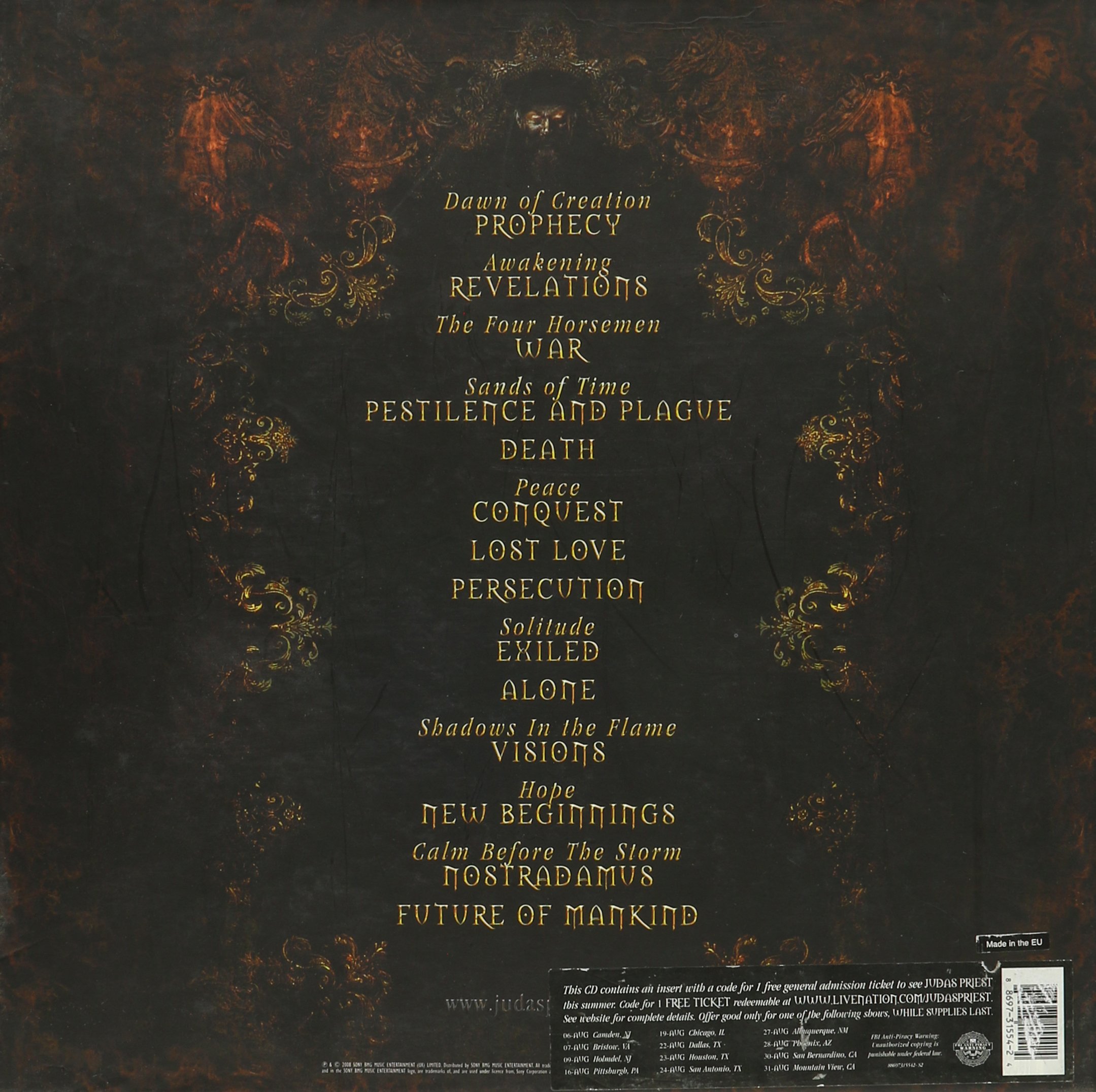 Judas Priest: Nostradamus Book - Heavy Metal Music Album & Biography | Perfect for Metal Fans & Music Collectors