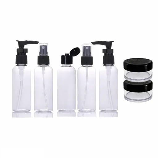 GOTTIDO 7-Piece Travel Bottle Set - Leak Proof TSA Approved Toiletry Containers with Travel Bag | Perfect for Airplane Carry-On Liquids & Toiletries | Ideal for Vacations, Business Trips & Gym Essentials