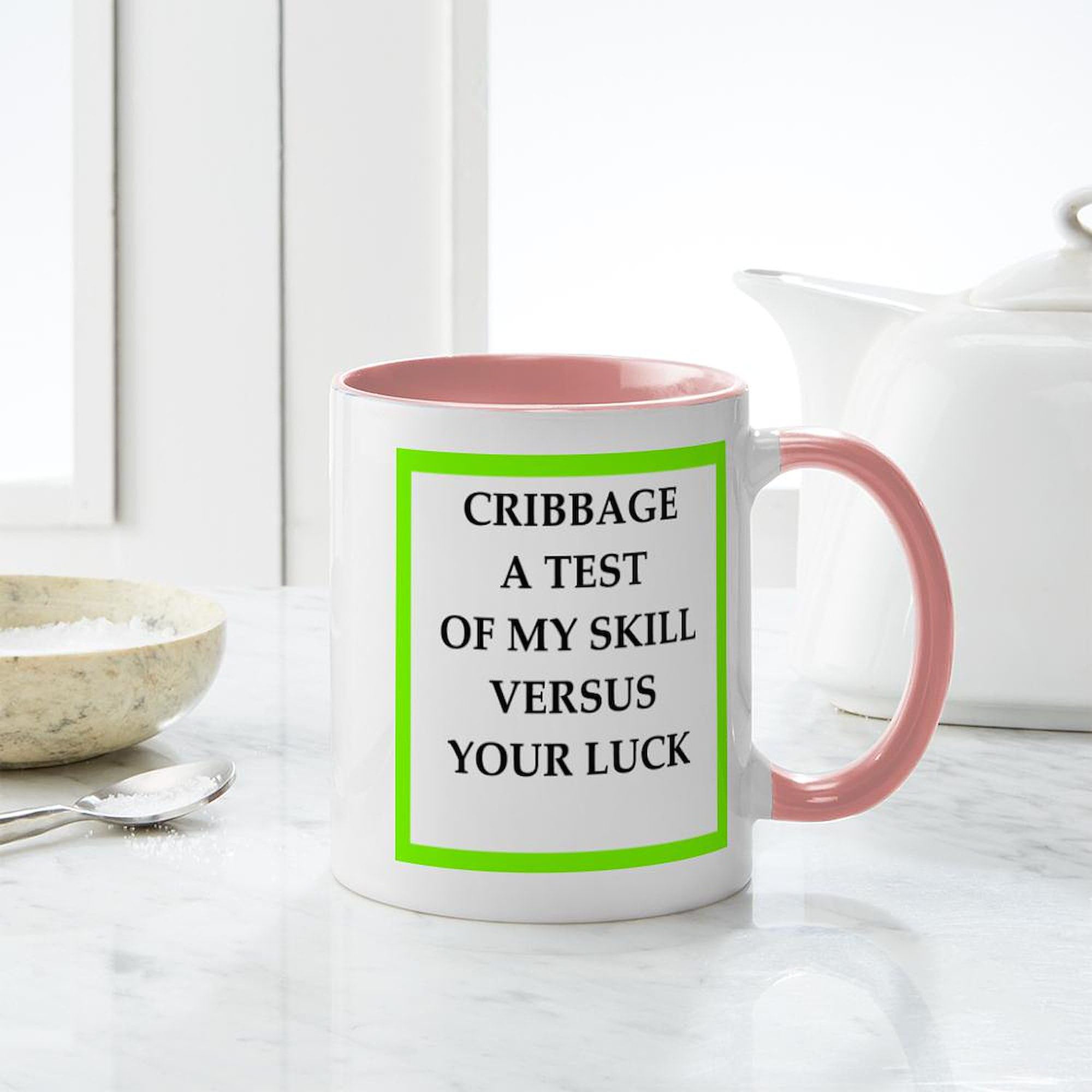 CafePress Funny Cribbage Joke Ceramic Coffee Mug 11 oz (325 ml) - Perfect for Game Nights, Gifts & Coffee Lovers