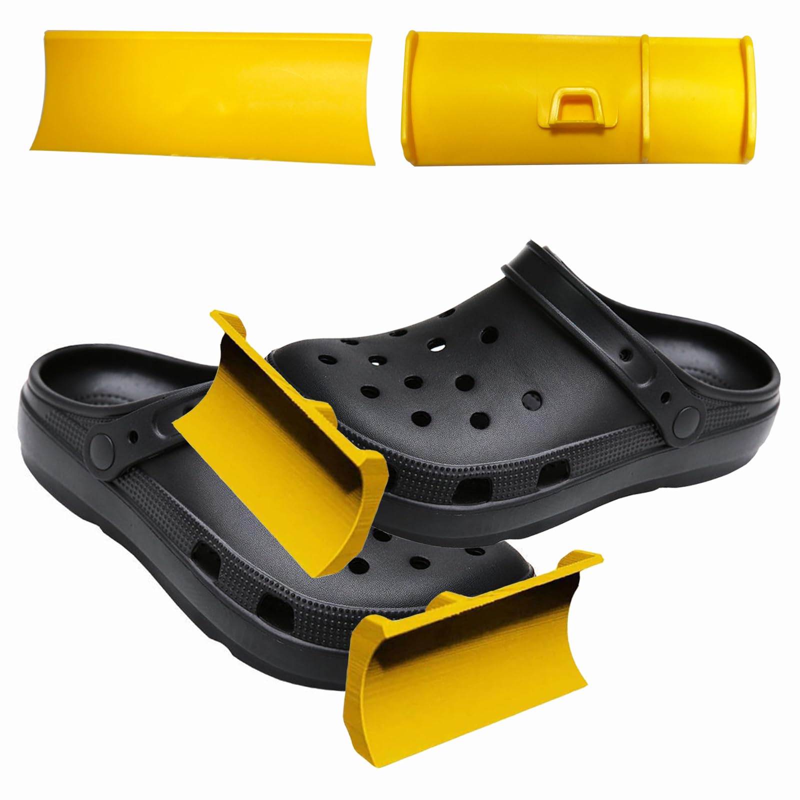 2PCS Yellow Snow Plow Shoe Charms for Crocs - Fun Winter Shoe Accessories for Kids & Adults - Perfect for Snow Play, Outdoor Activities & Holiday Decorations