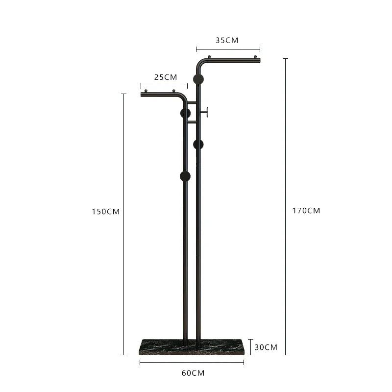Minimalist Rod Clothes Coat Hanging Rail Rack - Space Saving Closet Organizer for Bedroom, Closet & Laundry Room Storage Solution