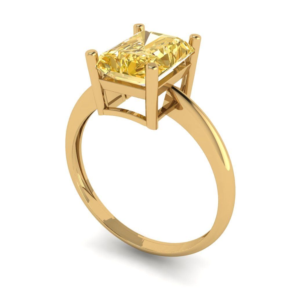 2.5ct Natural Yellow Citrine Ring - 18K Gold Engagement Jewelry for Weddings & Anniversaries