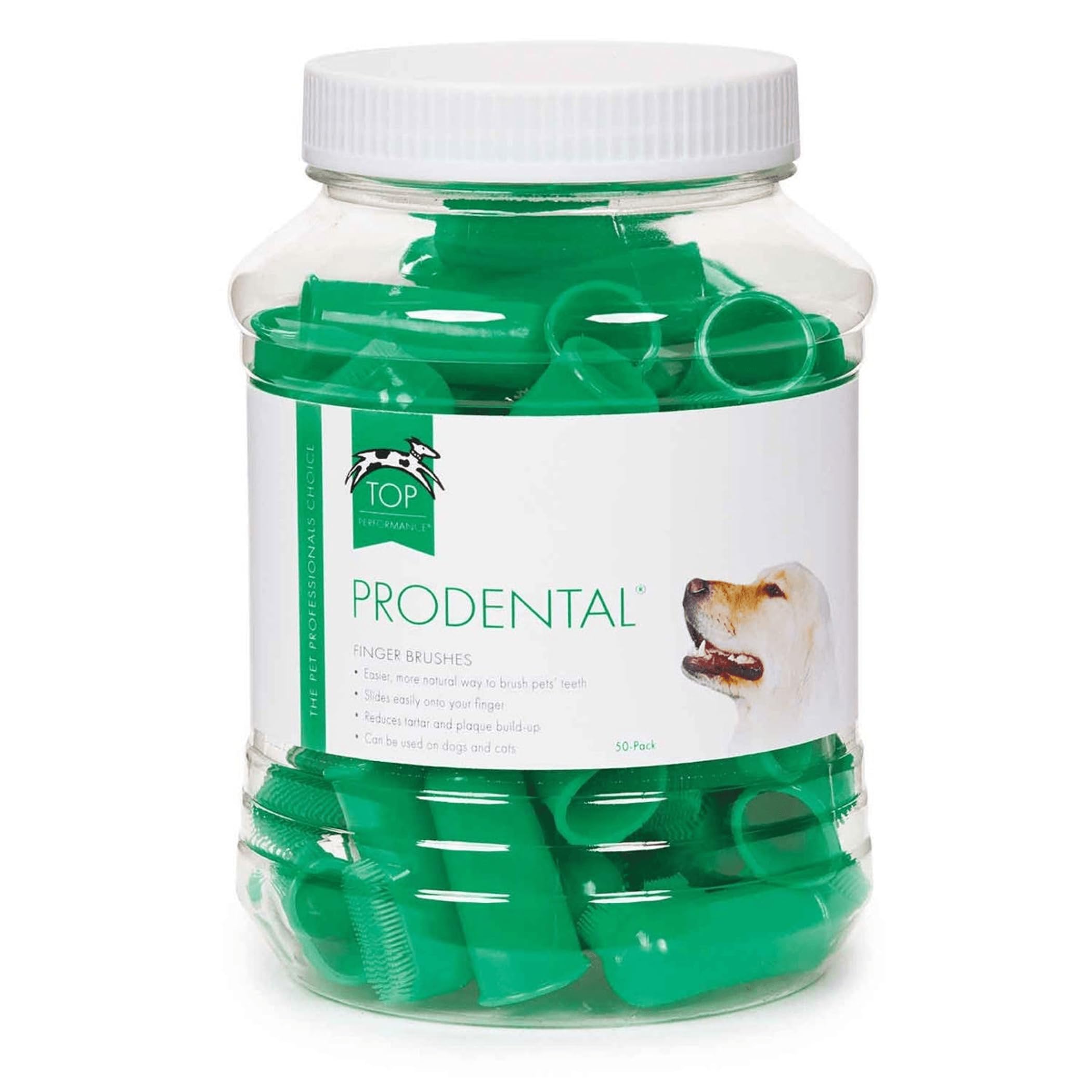 Top Performance ProDental Finger Brushes - 50 Pack Convenient Pet Toothbrushes for Dogs & Cats | Gentle Teeth Cleaning for Dental Care at Home | Perfect for Puppies, Kittens & Adult Pets