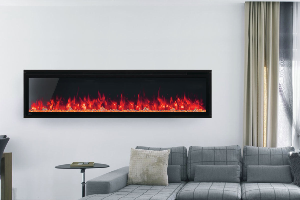 Napoleon Entice 72-Inch Wall Mount Electric Fireplace - Modern Recessed Linear Design for Living Room, Bedroom & Office Heating | Energy Efficient Indoor Fireplace with Remote Control