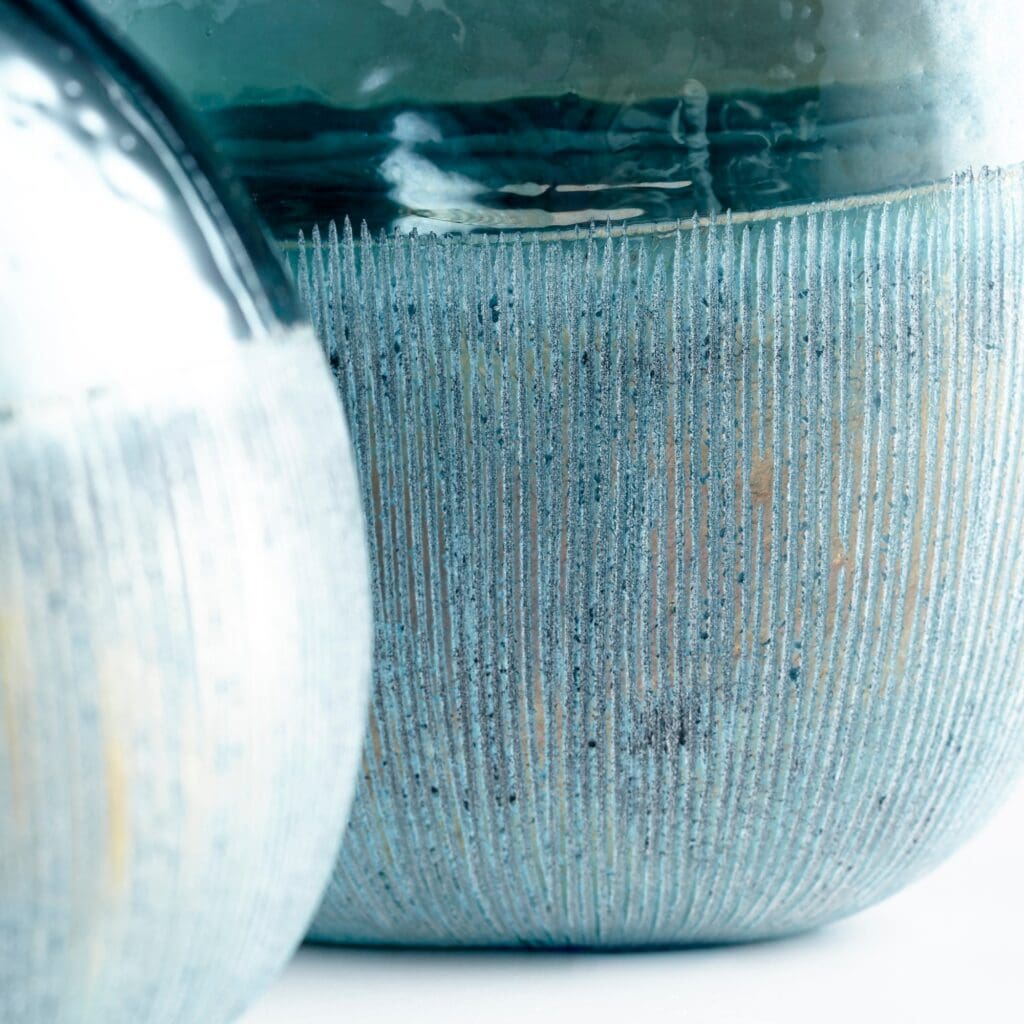 Cyan Design 11073 Cape Caspian Vase - Large Blue Ceramic Vase for Home Decor, Wedding Centerpiece & Living Room Accent