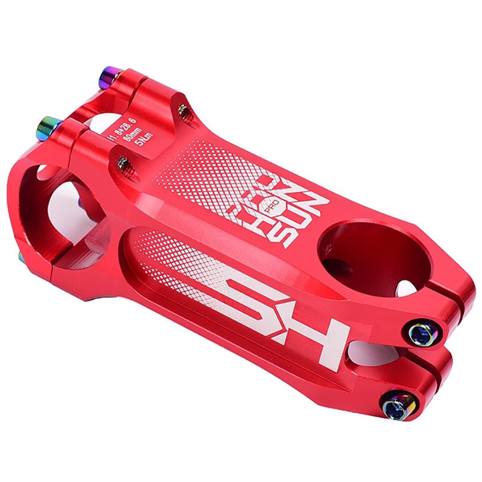 KBBKIC 80mm Aluminum Alloy Bike Stem - 31.8mm Short Handlebar Stem for Mountain Bike, Road Bike, BMX & Folding Bikes | Lightweight & Durable MTB Stem | Perfect for Commuting, Trail Riding & Urban Cycling (Red)