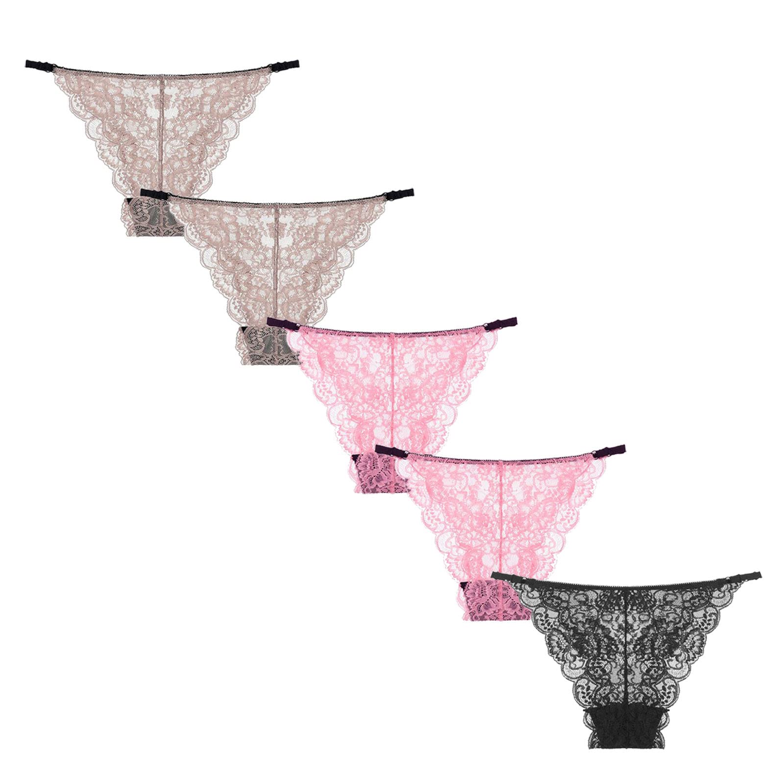 Soft Breathable Women's Cotton Underwear 5-Pack - Full Coverage Comfortable Ladies Panties for Everyday Wear & Travel