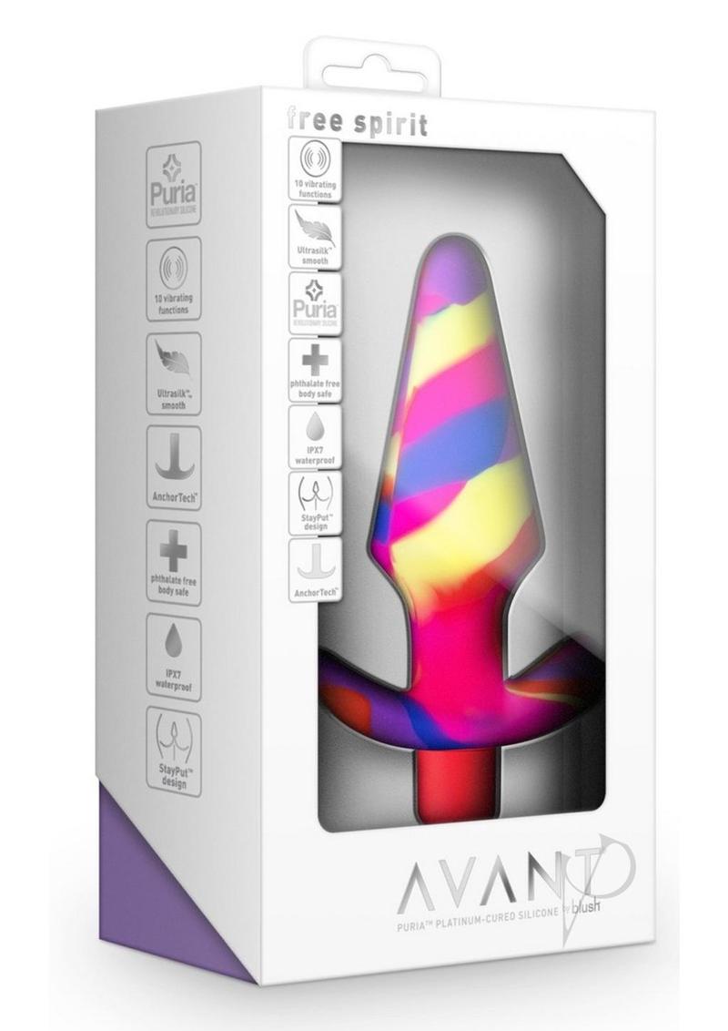 Avant Free Spirit Scarlet Silicone Vibrating Anal Plug - Waterproof & Body-Safe Adult Toy for Men & Women - Perfect for Couples Play & Solo Pleasure