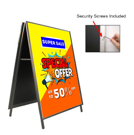 40x50 A-Frame Sign Holder with Security Screws - 1 1/4