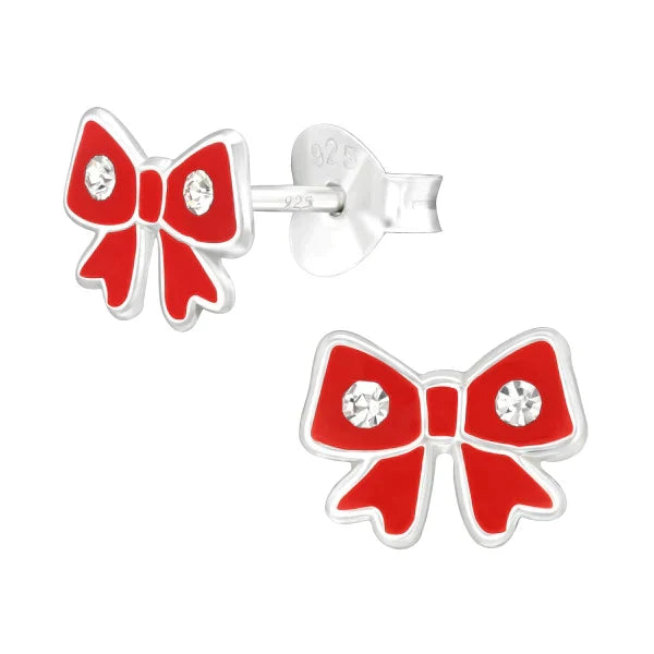 Sterling Silver Kids Bow Ear Studs - Hypoallergenic & Safe for Sensitive Ears | Perfect for Birthdays, Parties & Everyday Wear