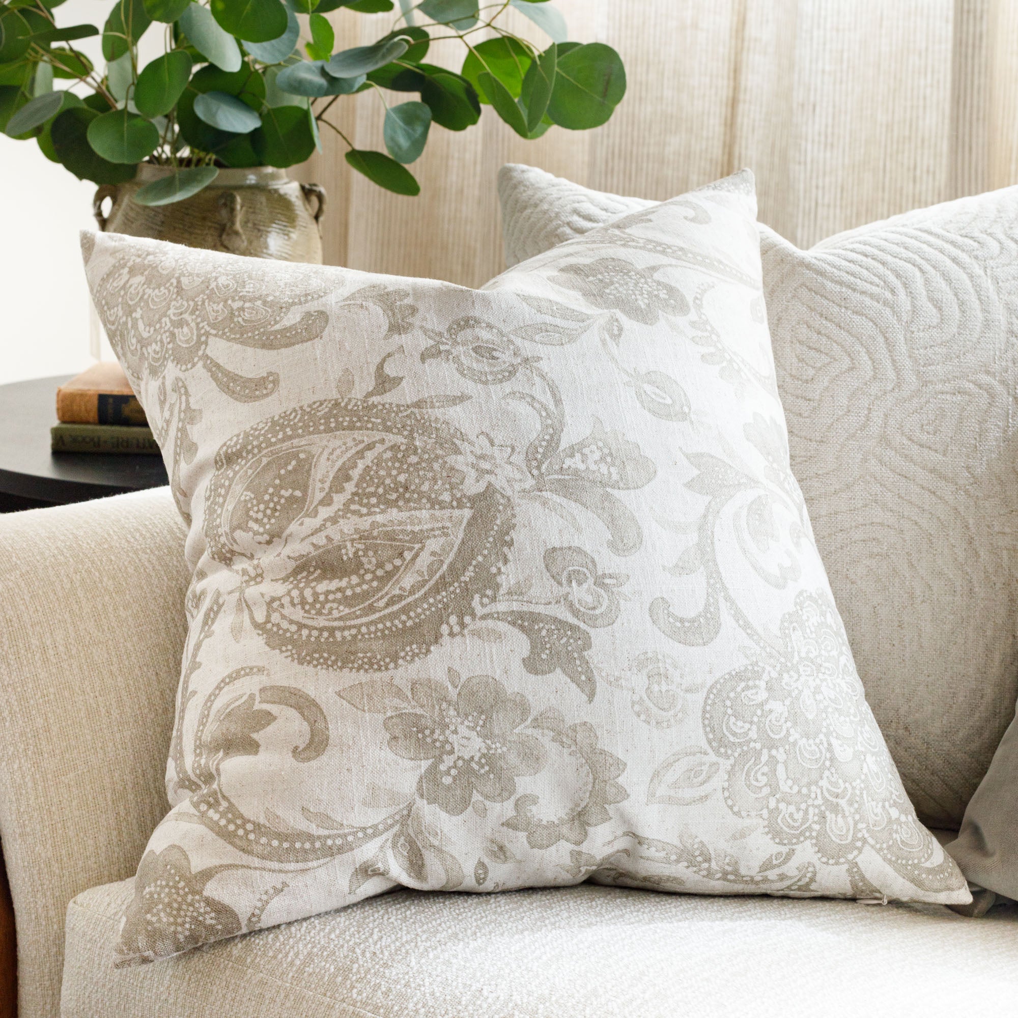 20x20 Gia Decorative Throw Pillow Cover - Soft Pebble Texture - Perfect for Sofa, Bed, or Couch Accent - Home Decor & Living Room Styling