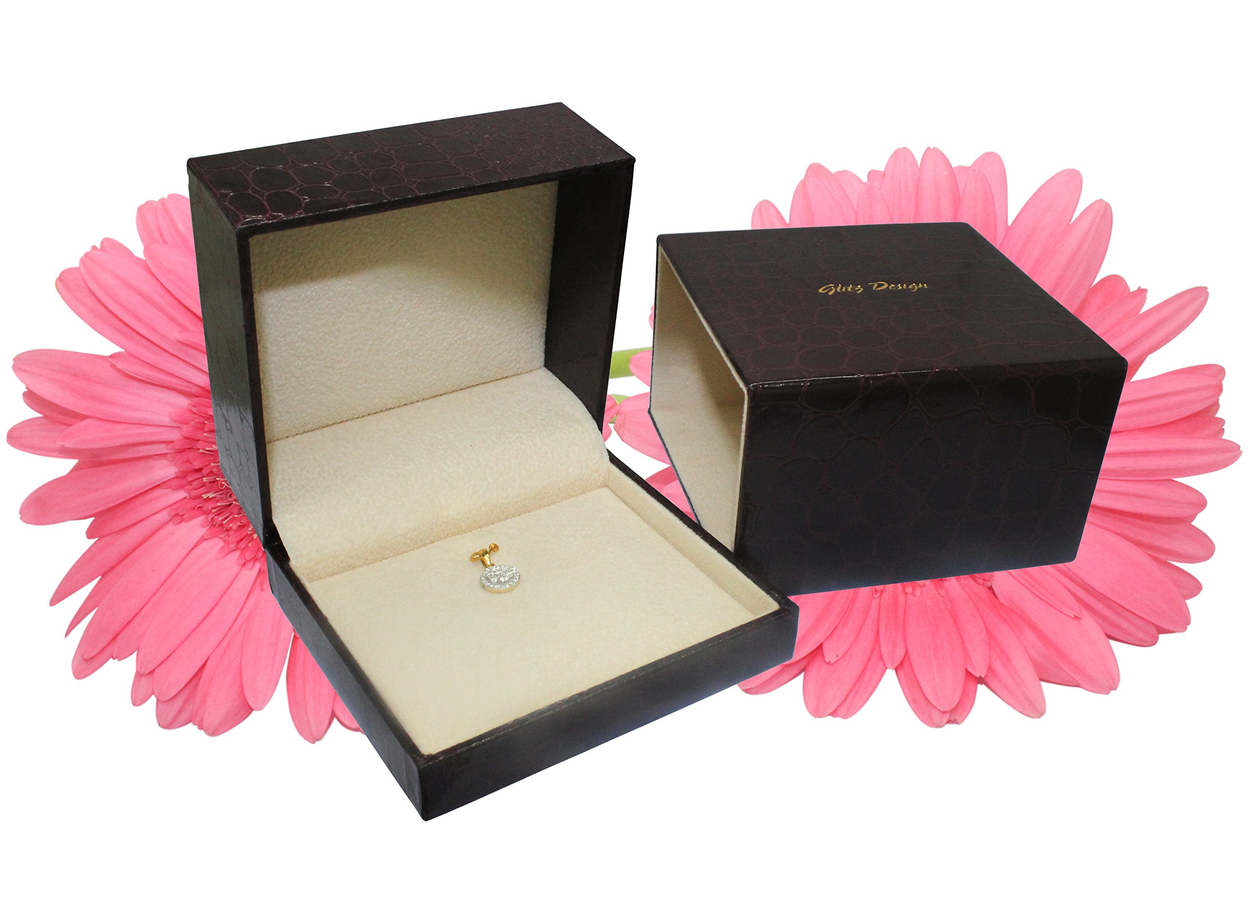 14K Gold Diamond Charm Necklace - Elegant Sunglasses Pendant for Women