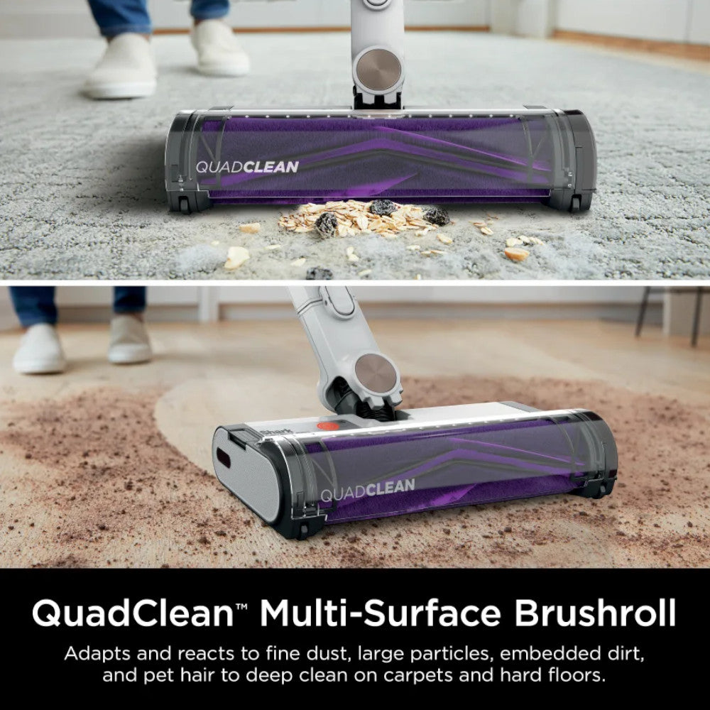 SHARK IW4625CCO Cordless Vacuum Cleaner with Auto Empty System, 1.3L Dustbin & QuadClean™ Multi-Surface Brushroll - Factory Serviced with Home Essentials Warranty - Perfect for Hardwood Floors, Carpets & Pet Hair Cleaning