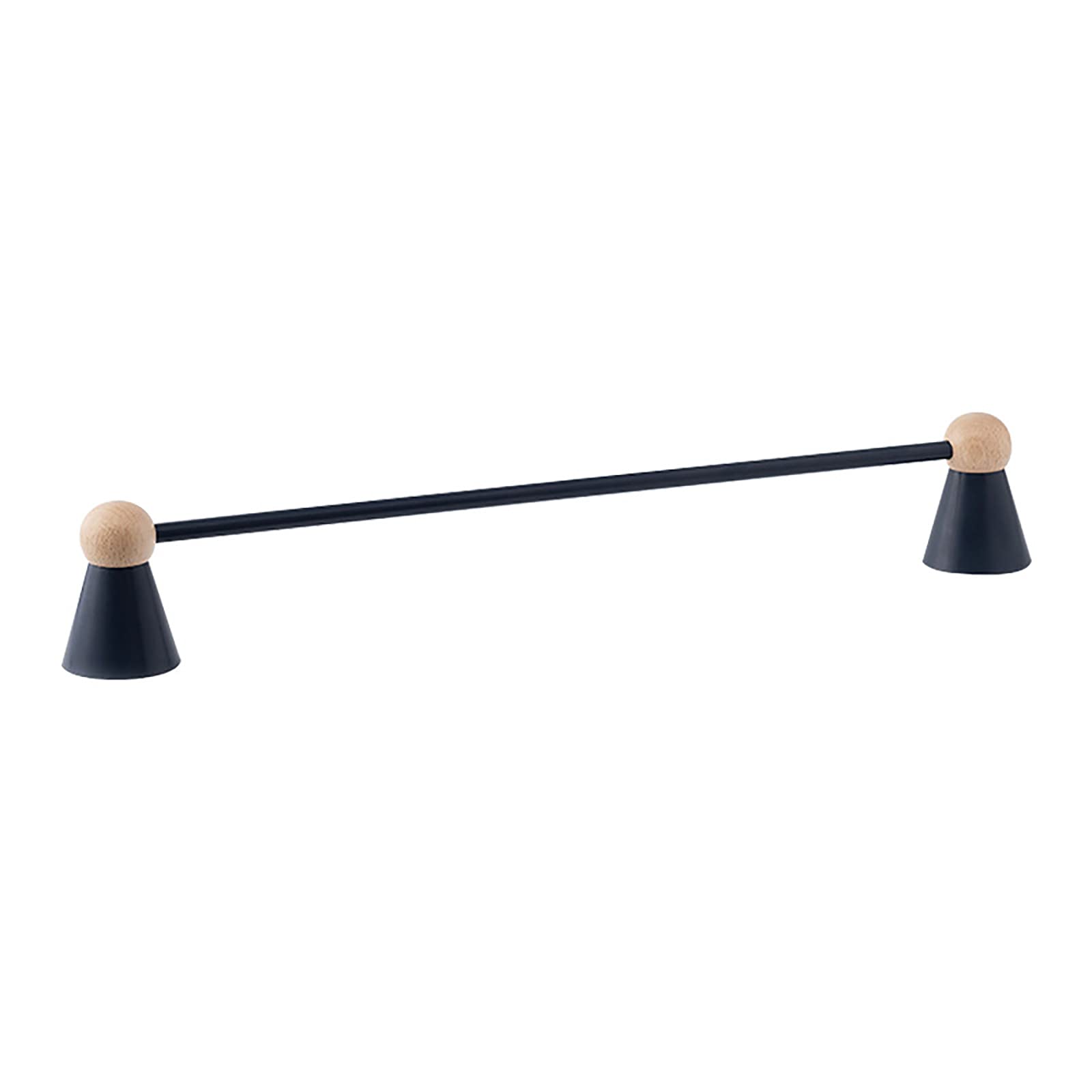 BRZT Round Nose Wall Mounted Towel Rack - Rustproof Single Rod Bathroom Towel Holder for Kitchen & Toilet - Space Saving Moisture Proof Storage Solution for Small Bathrooms & Apartments