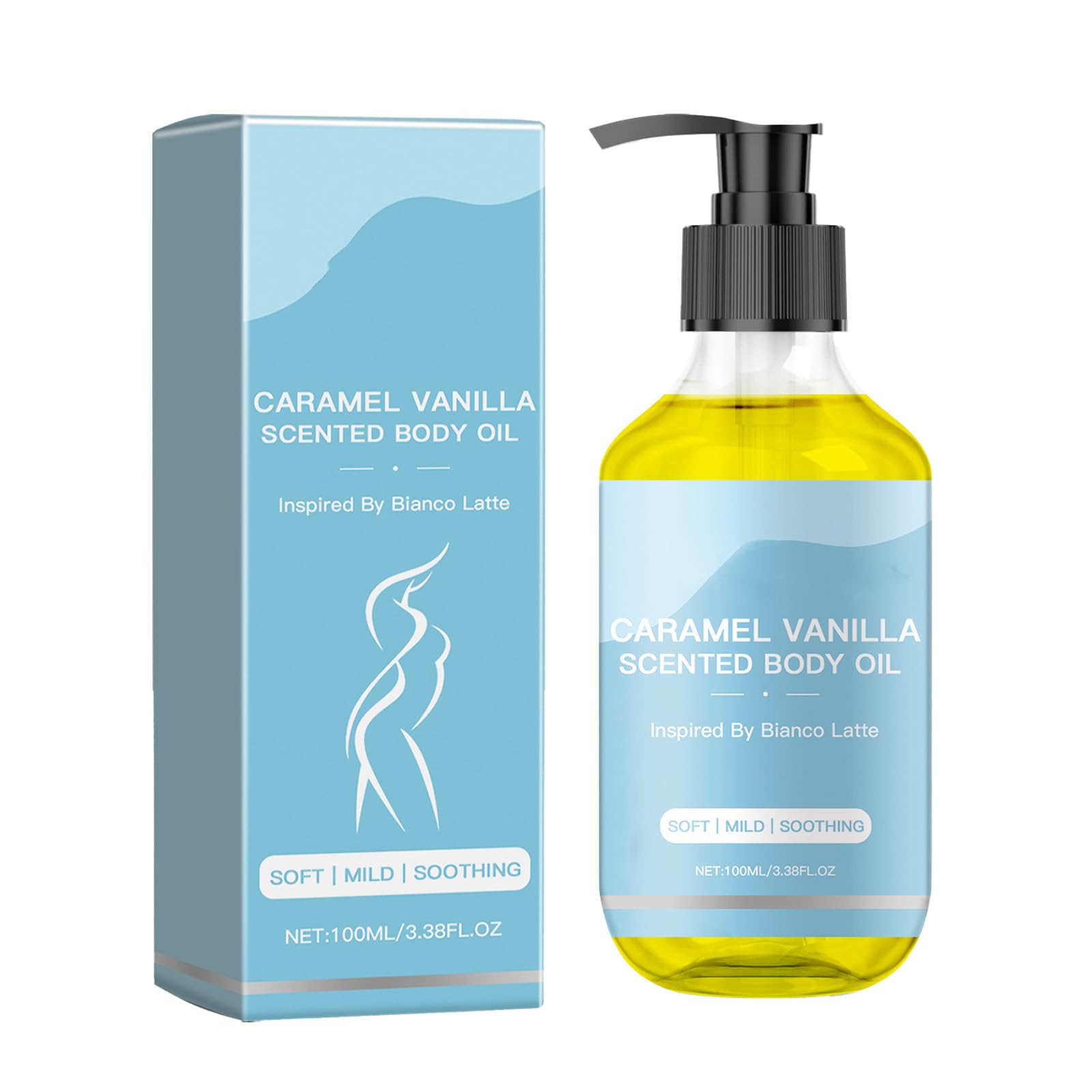Orena Caramel Vanilla Body Oil - Moisturizing & Nourishing for Dry Skin | Perfect for Massage, Aromatherapy & Daily Skincare Routine