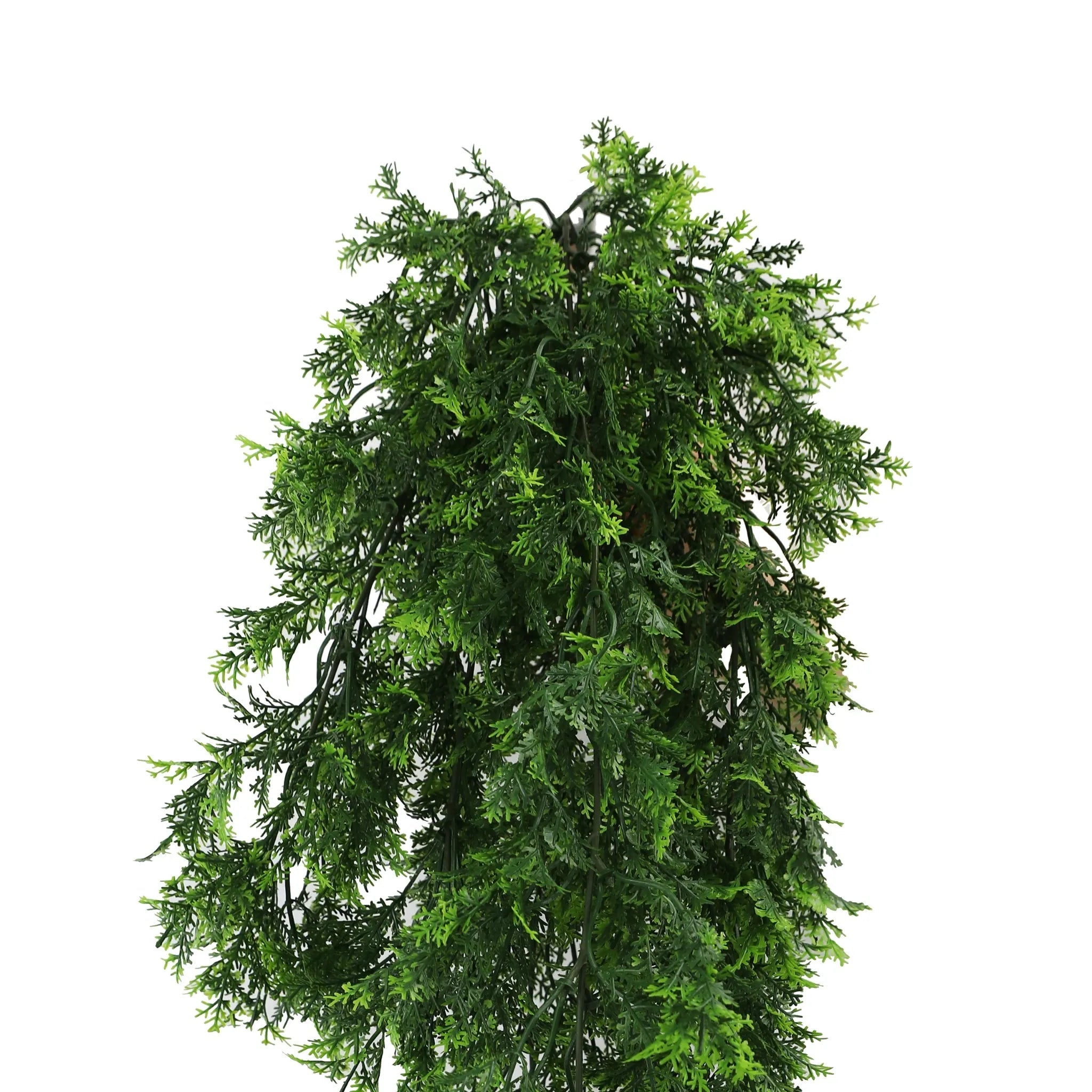 UV & Fire Rated Hanging Mossy Cedar Vine - 22cm x 76cm Artificial Greenery for Home Decor, Wedding Backdrops & Outdoor Landscaping