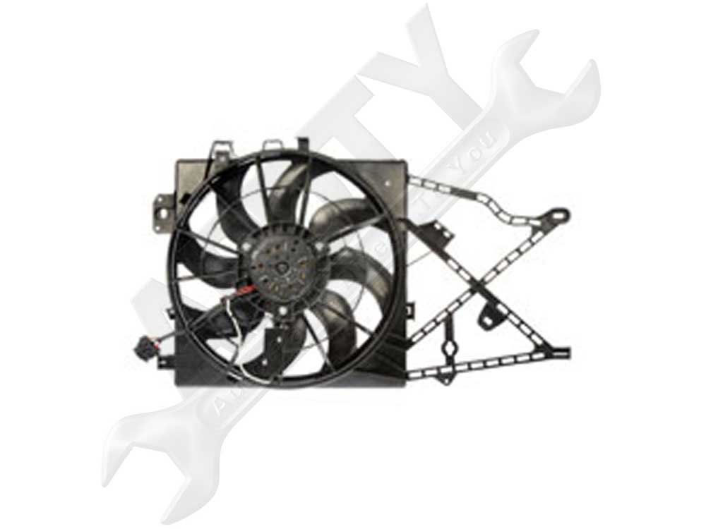 APDTY 731704 Radiator Fan Assembly Without Controller - Replacement Cooling Fan for Car & Truck - Perfect for Engine Overheating Prevention & Summer Driving