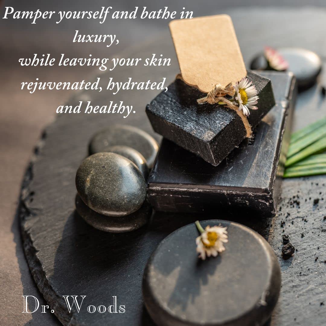 Dr. Woods Black Soap - 16 oz Natural African Shea Butter Soap for Skin & Hair Care - Deep Cleansing, Moisturizing & Exfoliating - Perfect for Shower, Bath & Daily Skincare Routine