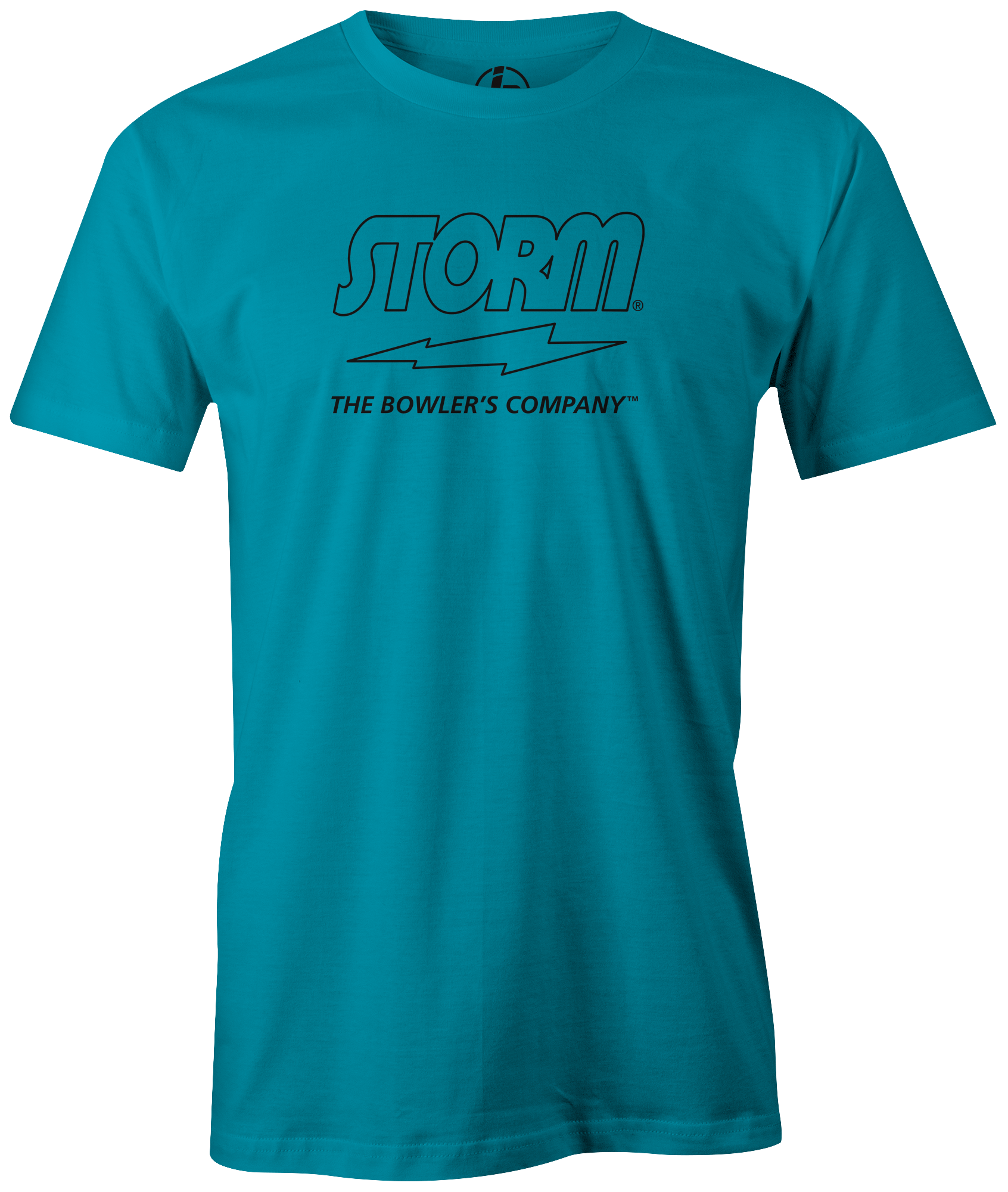 Storm The Bowler's Company Black Outline Bowling Shirt - Men's Performance Jersey for League Play & Casual Wear