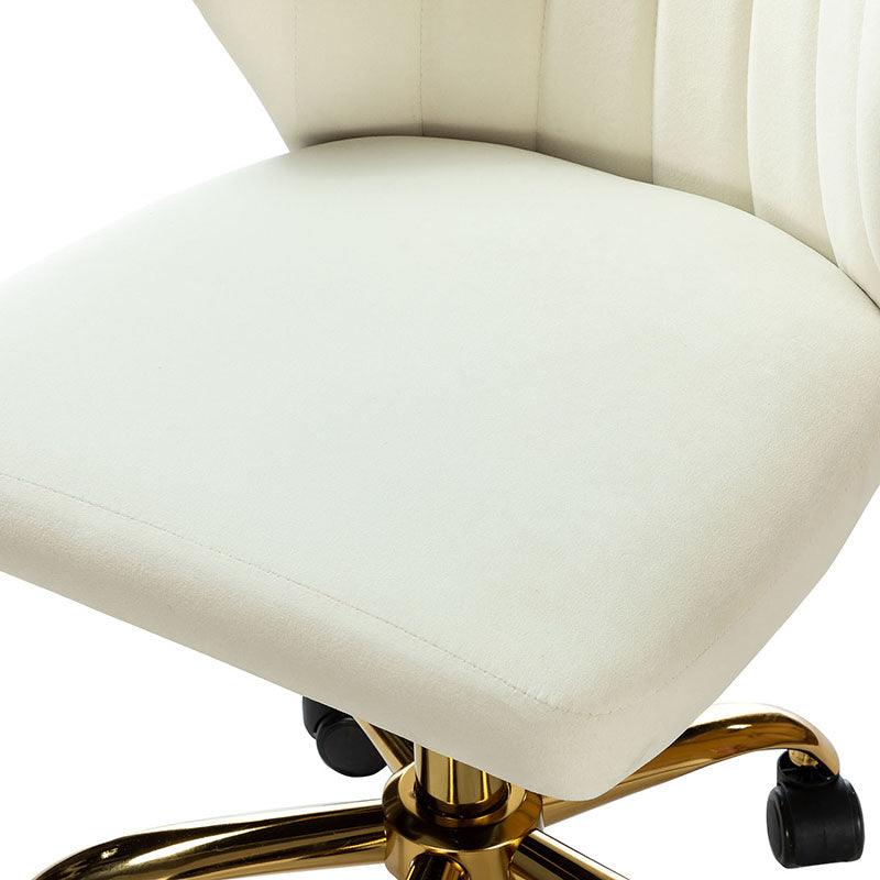 Premium Chandra Velvet Office Chair - Ergonomic Executive Desk Chair with Lumbar Support for Home & Office Workspaces - Comfortable Modern Computer Chair for Long Hours of Sitting