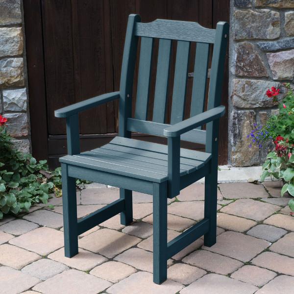 Eco-Friendly Recycled Plastic Outdoor Dining Armchair - Durable & Weather-Resistant Patio Chair for Garden, Deck, and Poolside Use