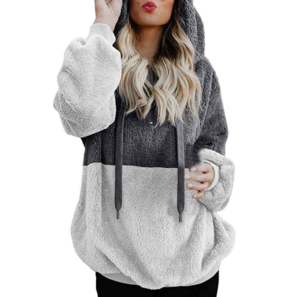 FORUU Women's Hooded Sweatshirt - Soft & Warm Winter Pullover with Zipper Pocket | Comfy Casual Fashion for Everyday Wear & Outdoor Activities