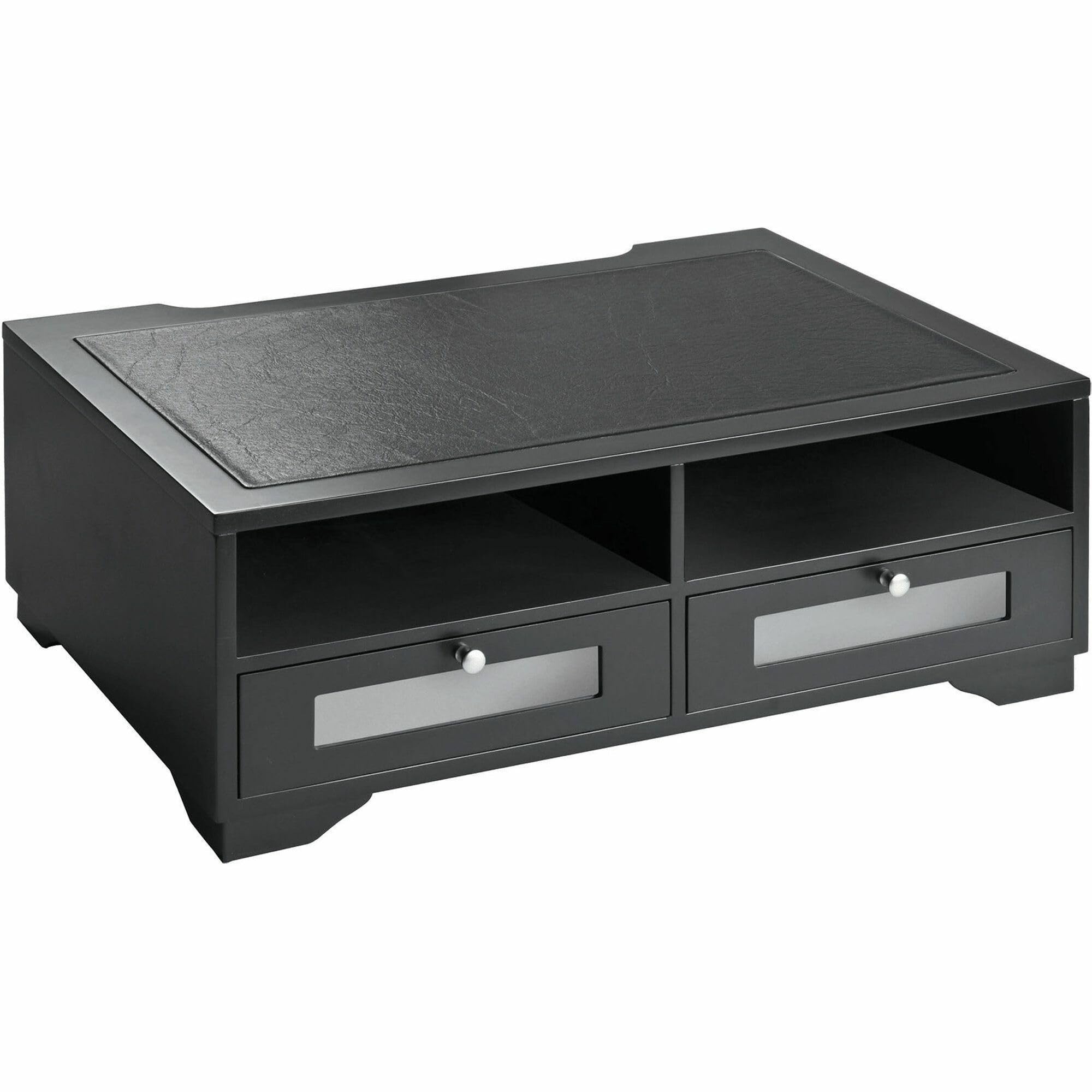Victor Midnight Black Collection 1130-5 Wood Printer Stand, Black - Home Office Desk Organizer for Printer Storage & Workspace Organization