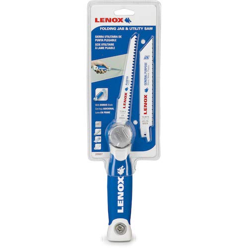 LENOX Tools Folding Jab Saw 20997TFHS618636 - Heavy Duty Drywall Saw for Woodworking, Construction & DIY Projects