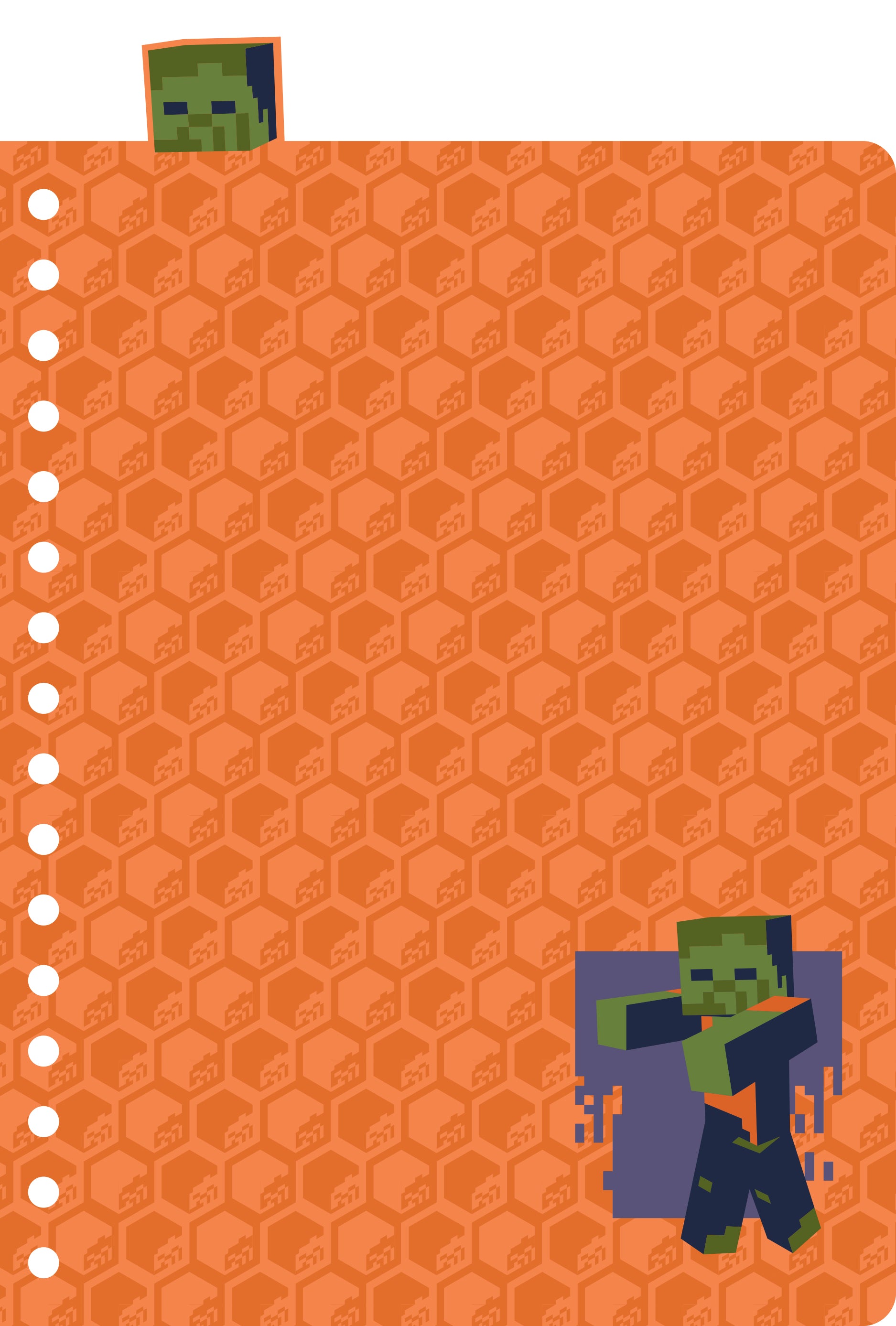 Minecraft Survival Mode Spiral Notebook - 80 Sheets, 7.5