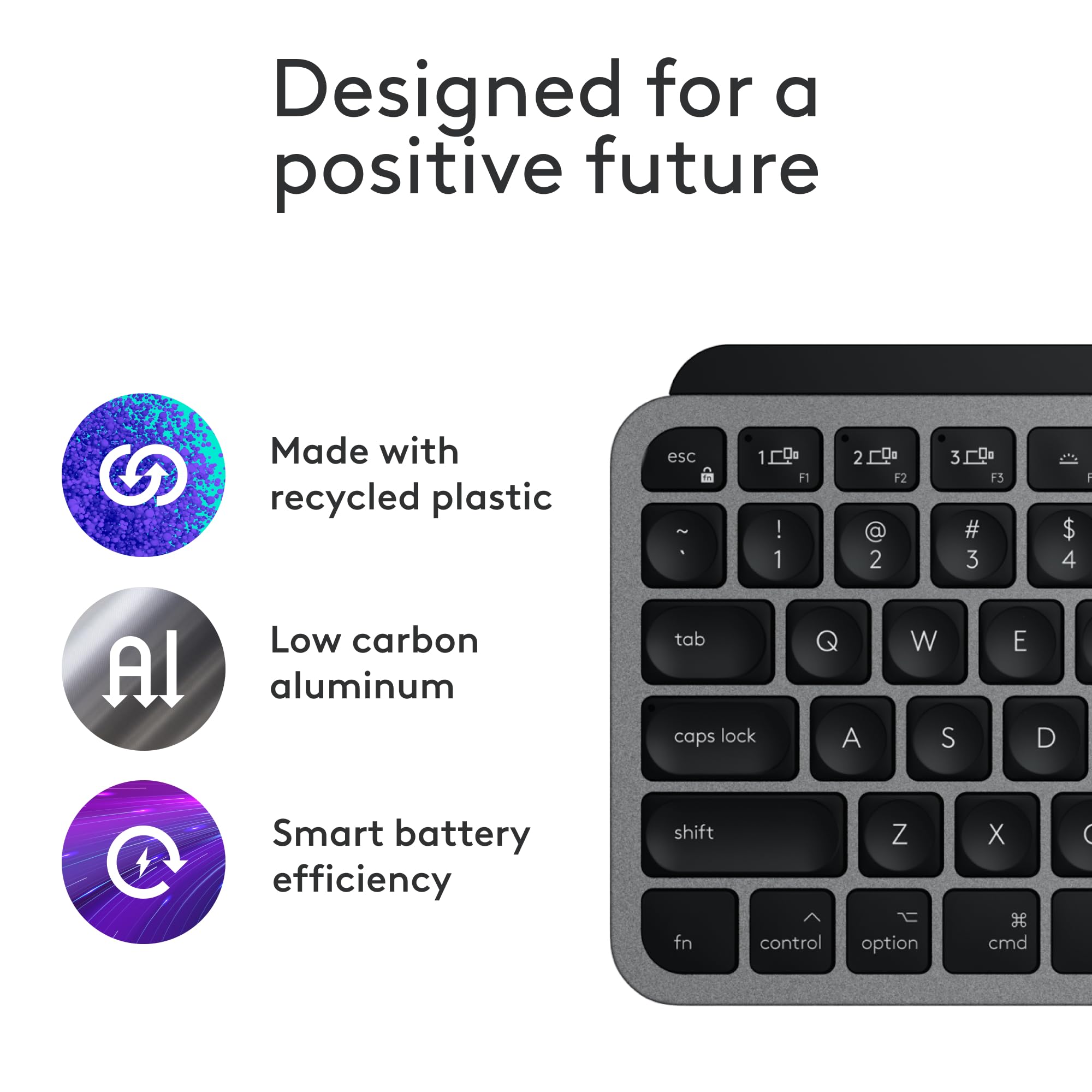 Logitech MX Keys Mini Wireless Keyboard for Mac - Compact Bluetooth Backlit Keyboard with USB-C, Tactile Typing | Compatible with MacBook Pro, Air, iMac, iPad (Space Gray) | Perfect for Home Office, Remote Work & Productivity