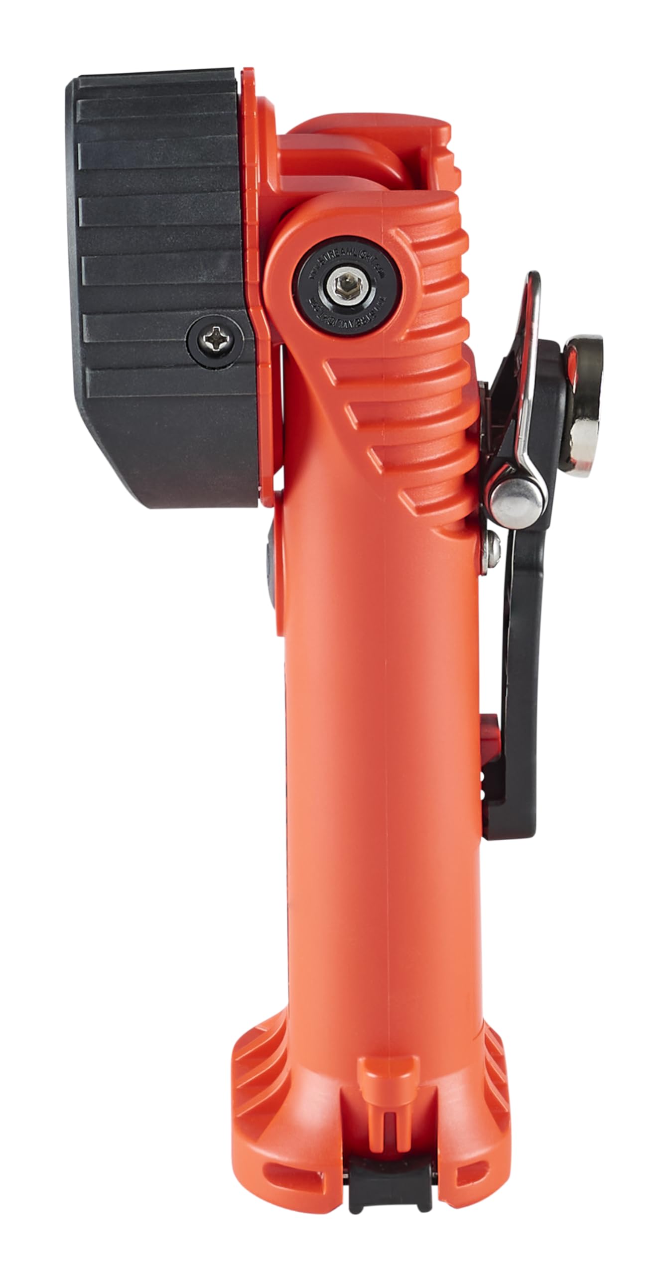 Streamlight 91830 Survivor Pivot 325-Lumen Rechargeable Flashlight - Dual Beam, Right Angle, Magnetic Base & Clip - AC/DC Charging (120V/100V/12V) - Orange Safety Light for Emergency, Camping & Work Scenes
