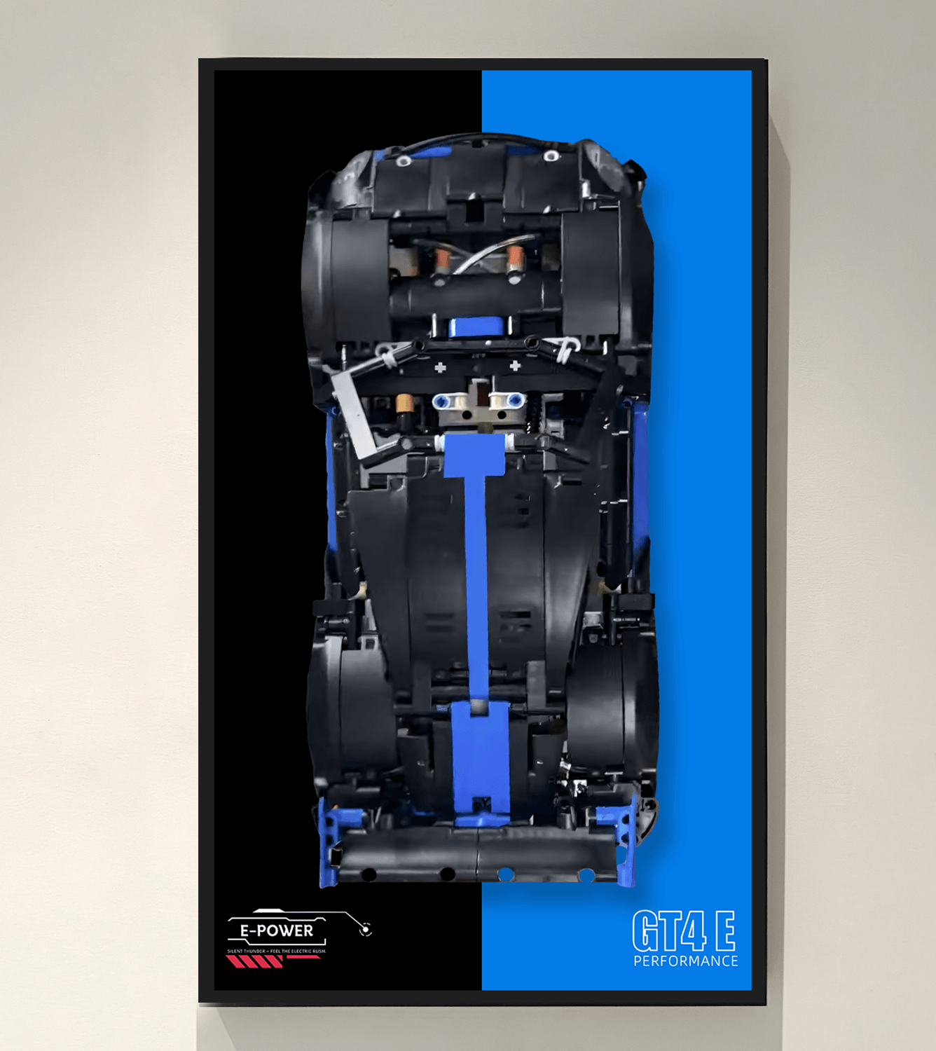 LEGO Technic Porsche GT4 e Performance Race Car 42176 Wall Display Frame - Showcase & Protect Your Model Car Collection - Perfect for Home, Office, or Gift for LEGO Enthusiasts