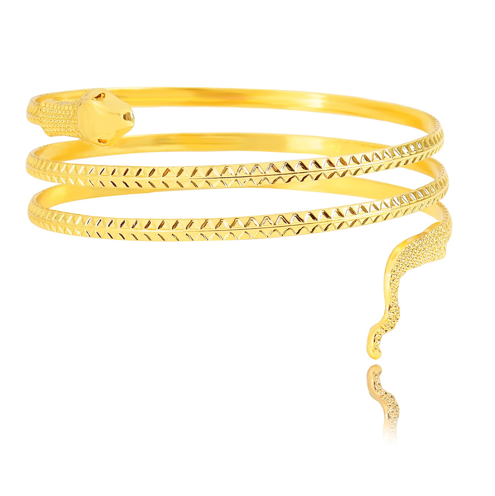 Flexible Snake Arm Cuff Bracelet for Women & Men - Adjustable Punk Bangle for Girls - Gothic Jewelry for Parties, Concerts & Halloween Costumes