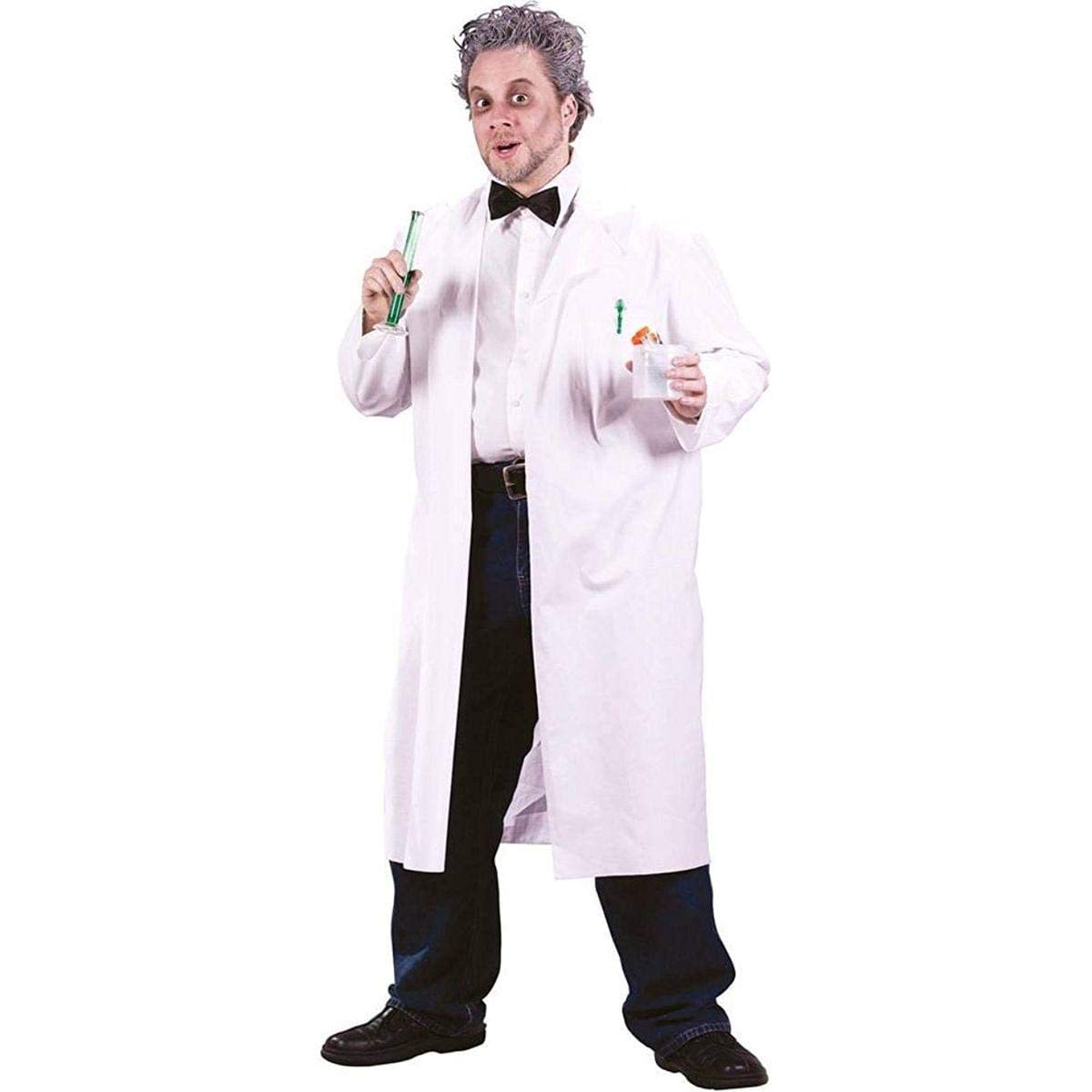 Premium White Lab Coat for Scientists & Researchers - Comfortable & Durable Lab Wear for Medical, Chemistry & Halloween Costumes