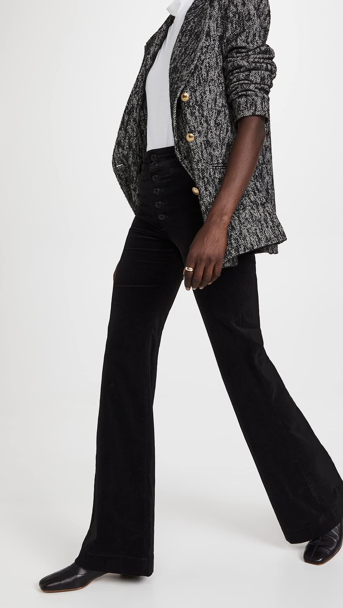 Women's Brighton Velvet Wide Leg Pants - Soft Stretchy High Waist Lounge Pants for Casual Wear, Work from Home & Relaxation