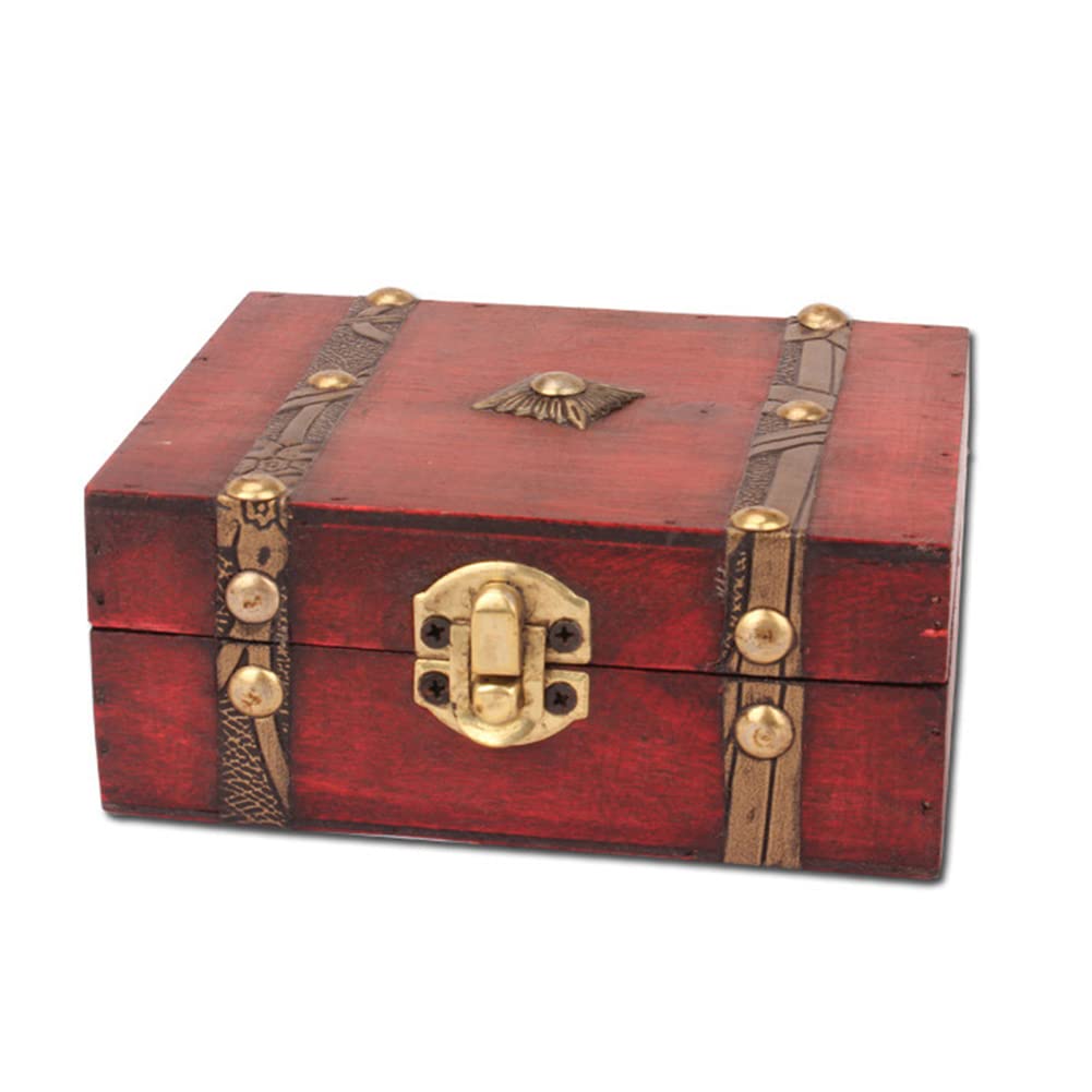 Vintage Wooden Jewelry Storage Box - Unique Handcrafted Jewelry Organizer with Decorative Design, Gift Box for Home & Office Desktop Decoration | Perfect for Rings, Necklaces, Earrings & Small Keepsakes