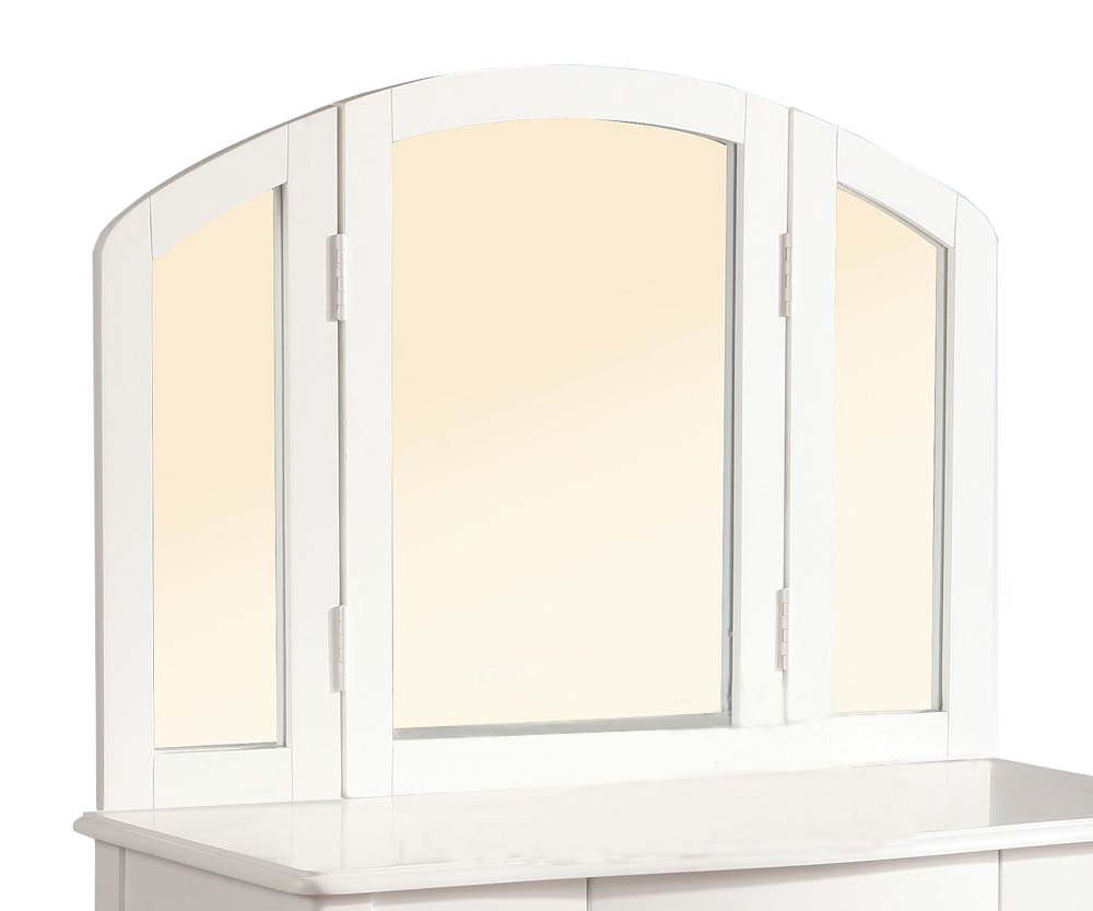 ACME Maren Vanity Mirror with Lights - 90103 White Makeup Mirror for Dressing Table, Bathroom & Bedroom - Adjustable LED Lighted Mirror for Makeup Application, Shaving & Skincare