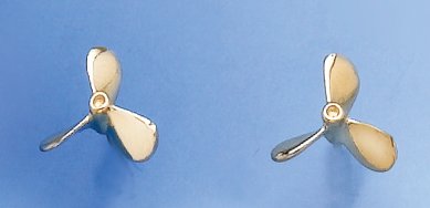 14K Yellow Gold Propeller Post Earrings for Women - Hypoallergenic Dainty Stud Earrings - Perfect for Everyday Wear, Gifts & Special Occasions