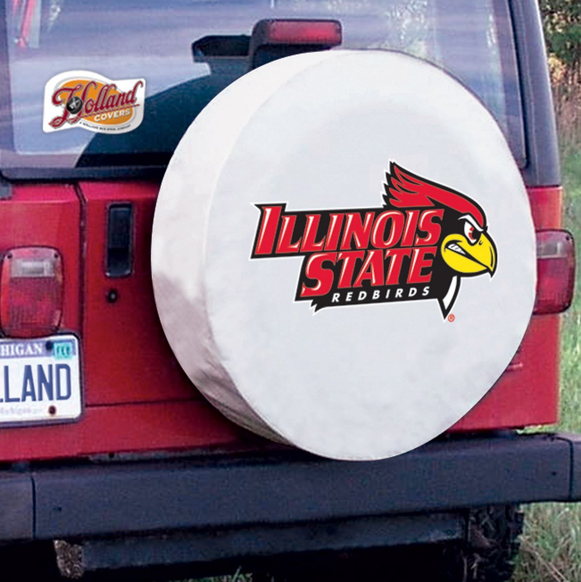 Illinois State Redbirds Tire Cover - Durable Car Wheel Protector for Trucks, SUVs, and RVs - Perfect for Tailgating, Camping, and Road Trips