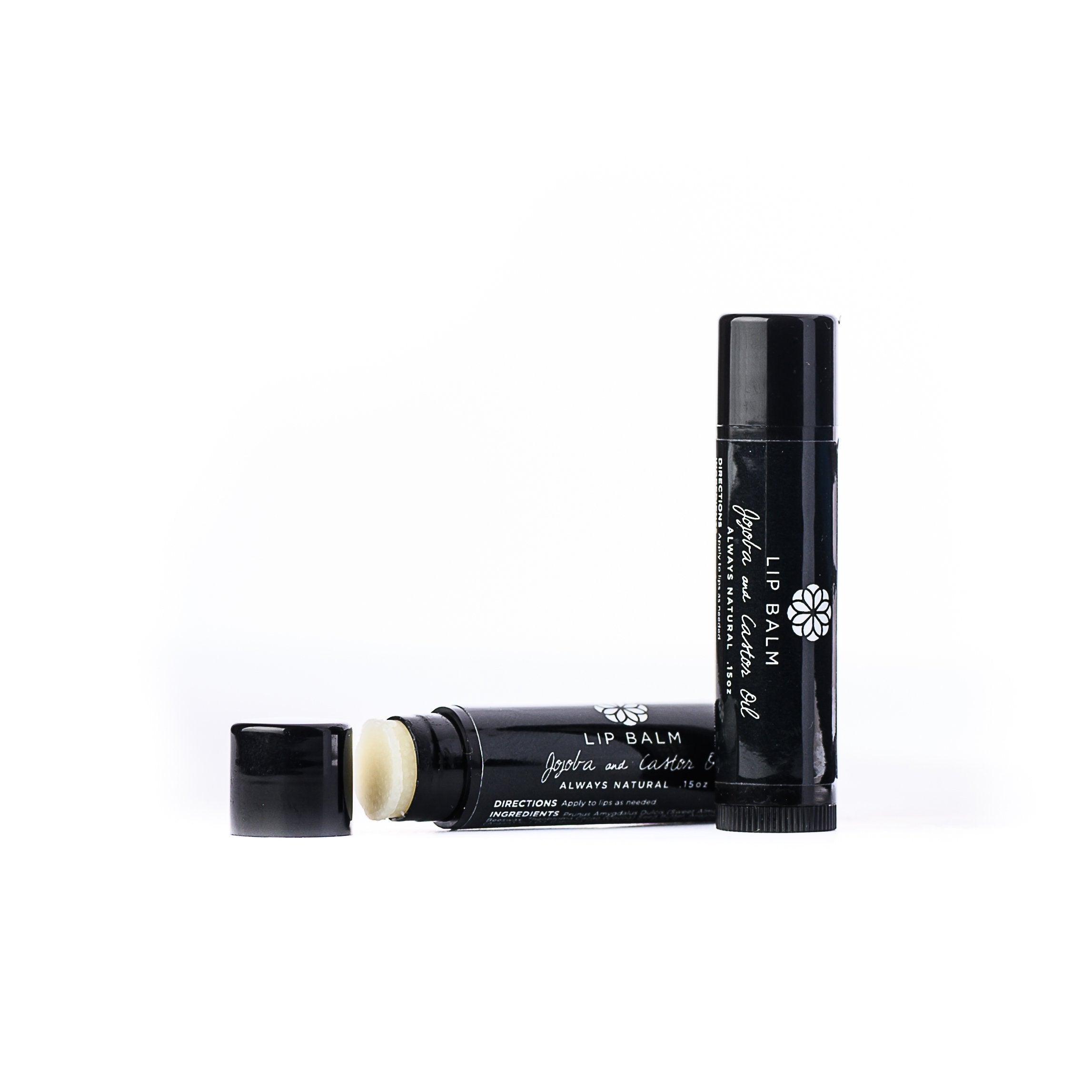 Organic Lip Balm with Jojoba & Castor Oil - Hydrating & Nourishing Lip Care for Dry, Chapped Lips - Perfect for Winter, Travel & Daily Moisturizing