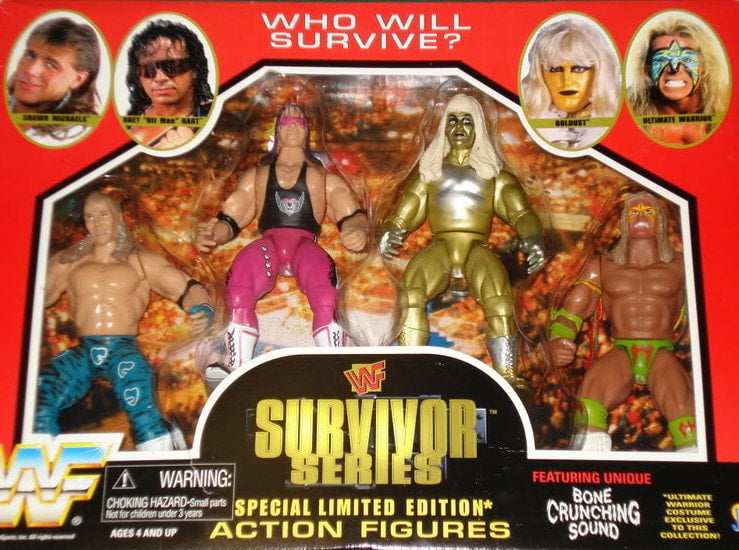 1996 WWF Jakks Pacific Survivor Series Action Figure Box Set - Shawn Michaels, Bret 