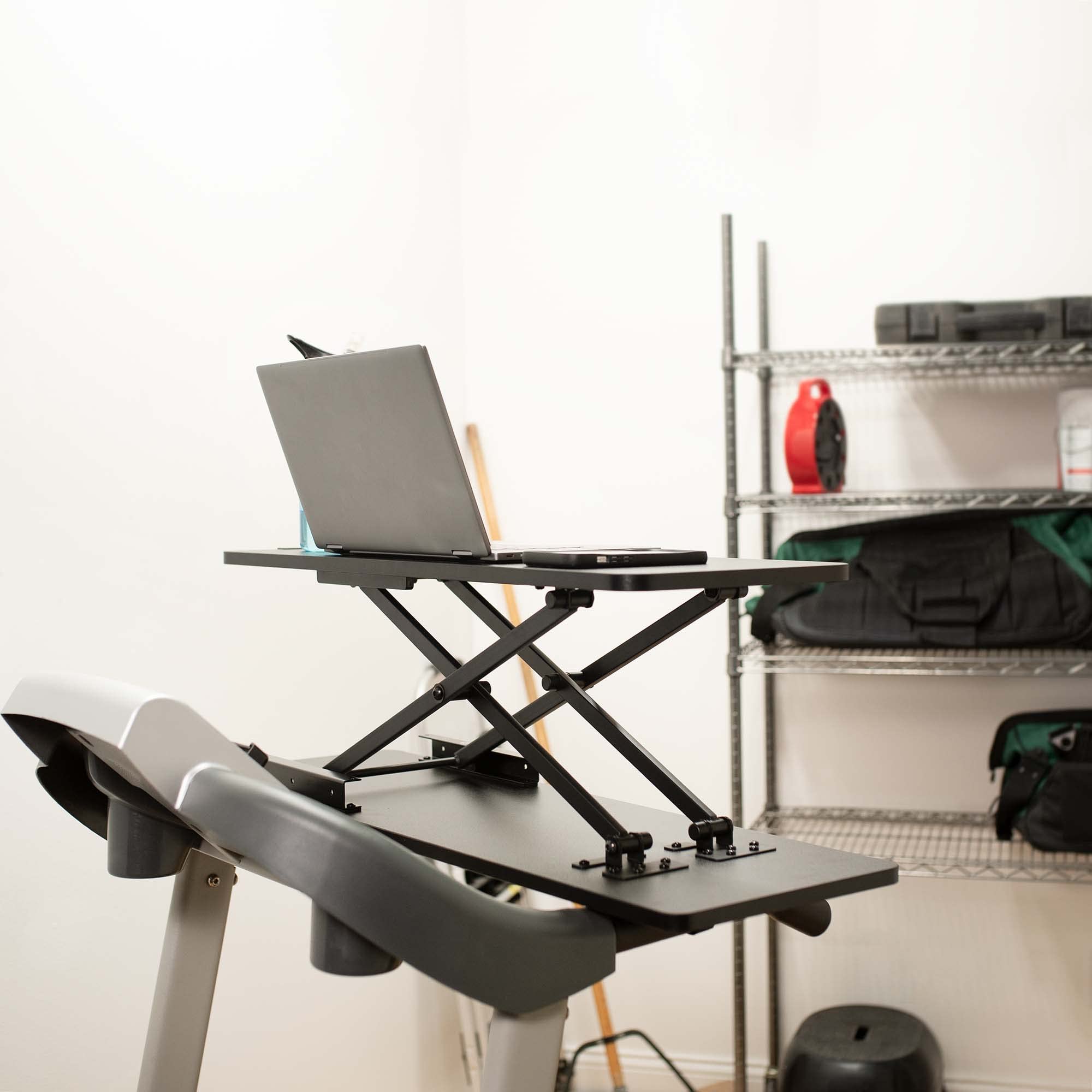 VIVO Adjustable Treadmill Desk Riser - Universal Height-Adjustable Workstation for Laptops, Notebooks & Tablets | Fits Treadmill Handlebars up to 33 Inches (84cm) | Model TDML3 | Perfect for Home Office, Standing Desk & Treadmill Workouts