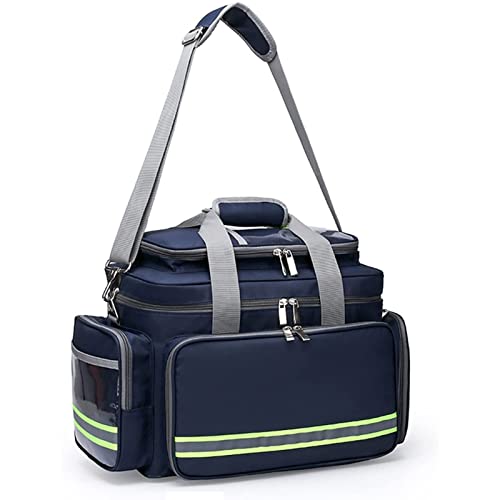 MMLLPP Large Capacity Waterproof Reflective First Aid Kit Bag - Empty Medical Emergency Rescue Storage Organizer with Multiple Pockets for Outdoor, Travel, Camping & Home Use