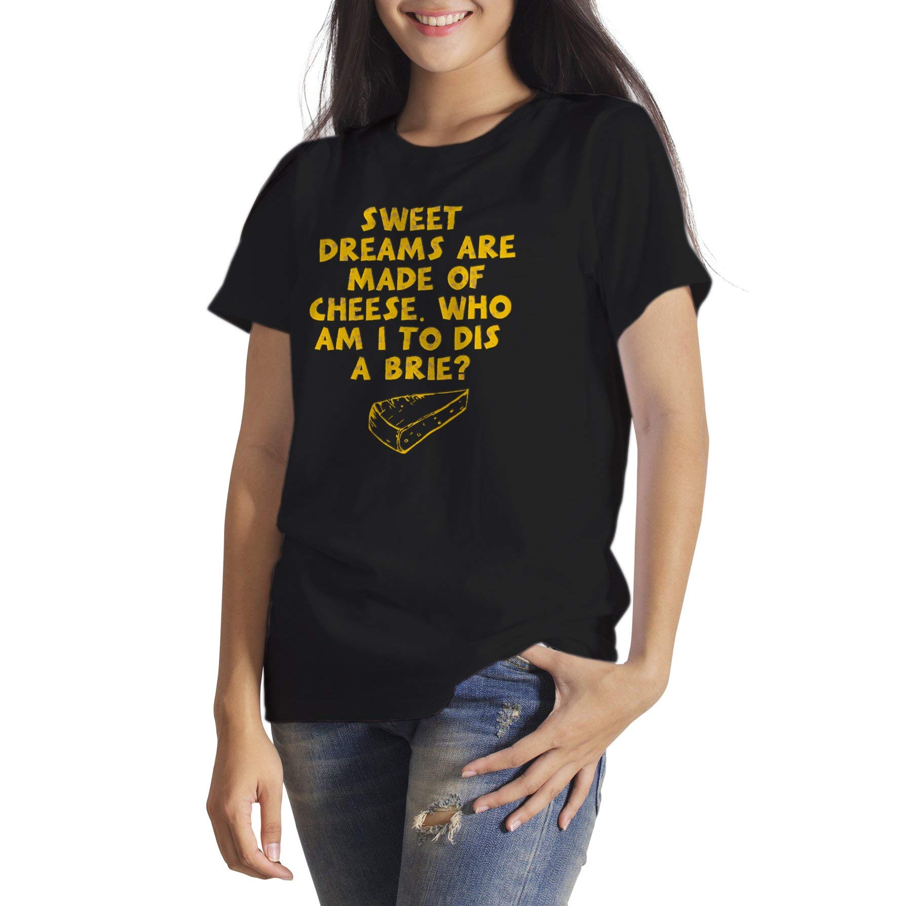 Funny Cheese Lover T-Shirt - Sweet Dreams Are Made of Cheese Graphic Tee - Perfect for Cheese Enthusiasts & Foodies - Great for Parties, Gifts, and Casual Wear