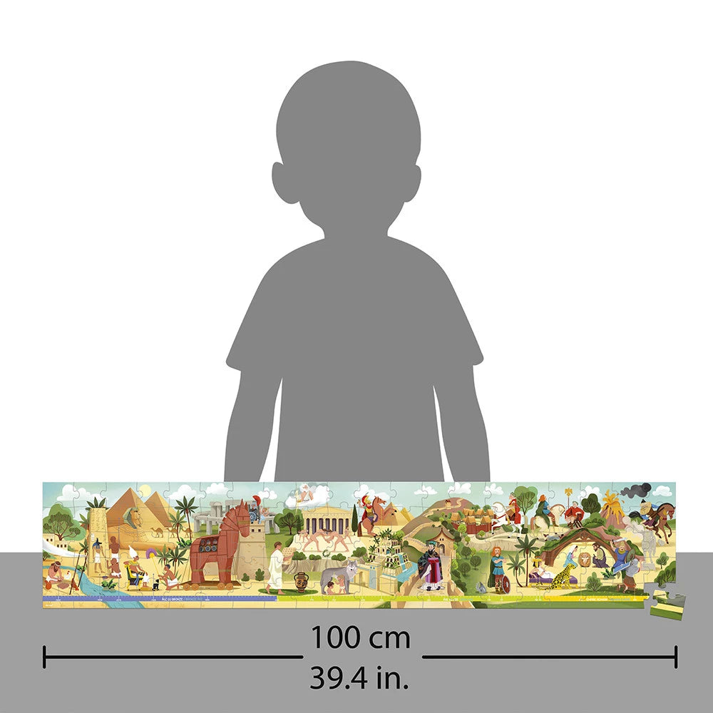 Janod Antiquity & Mythology Panorama Puzzle - 500 Piece Educational Puzzle for Kids & Adults - Perfect for Family Game Night & Classroom Learning Activities
