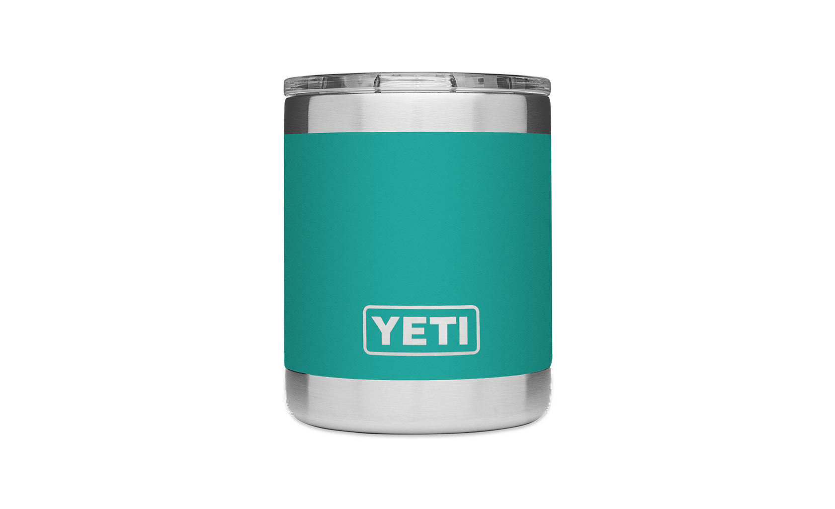 Yeti Rambler 10 oz Lowball Tumbler with Lid - Insulated Stainless Steel Cup for Coffee, Tea & Cold Drinks - Perfect for Home, Office & Outdoor Use - Aquifer Blue
