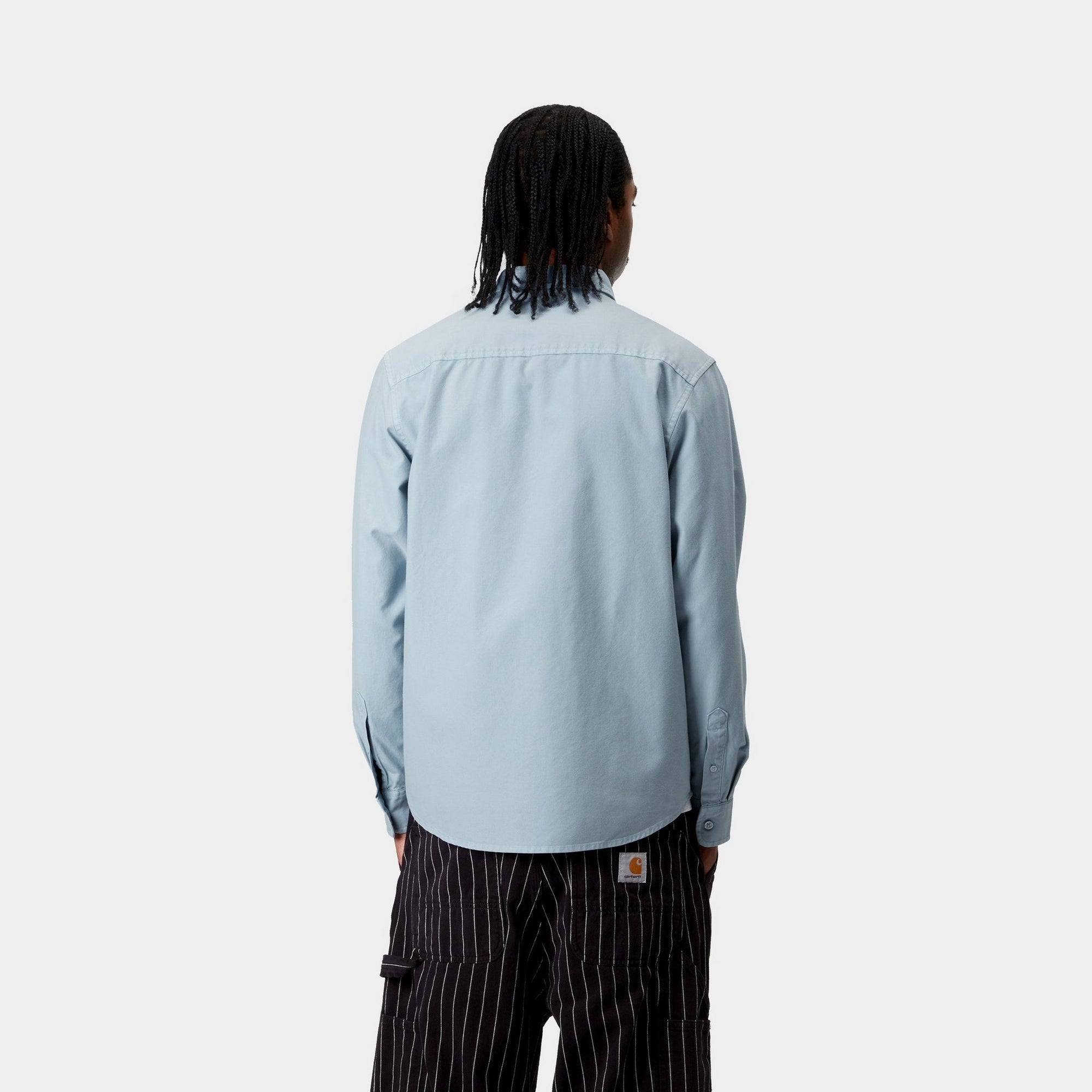 Bolton Shirt for Men | Frosted Blue Garment-Dyed Casual Button Down Shirt | Perfect for Office, Date Night & Weekend Outings