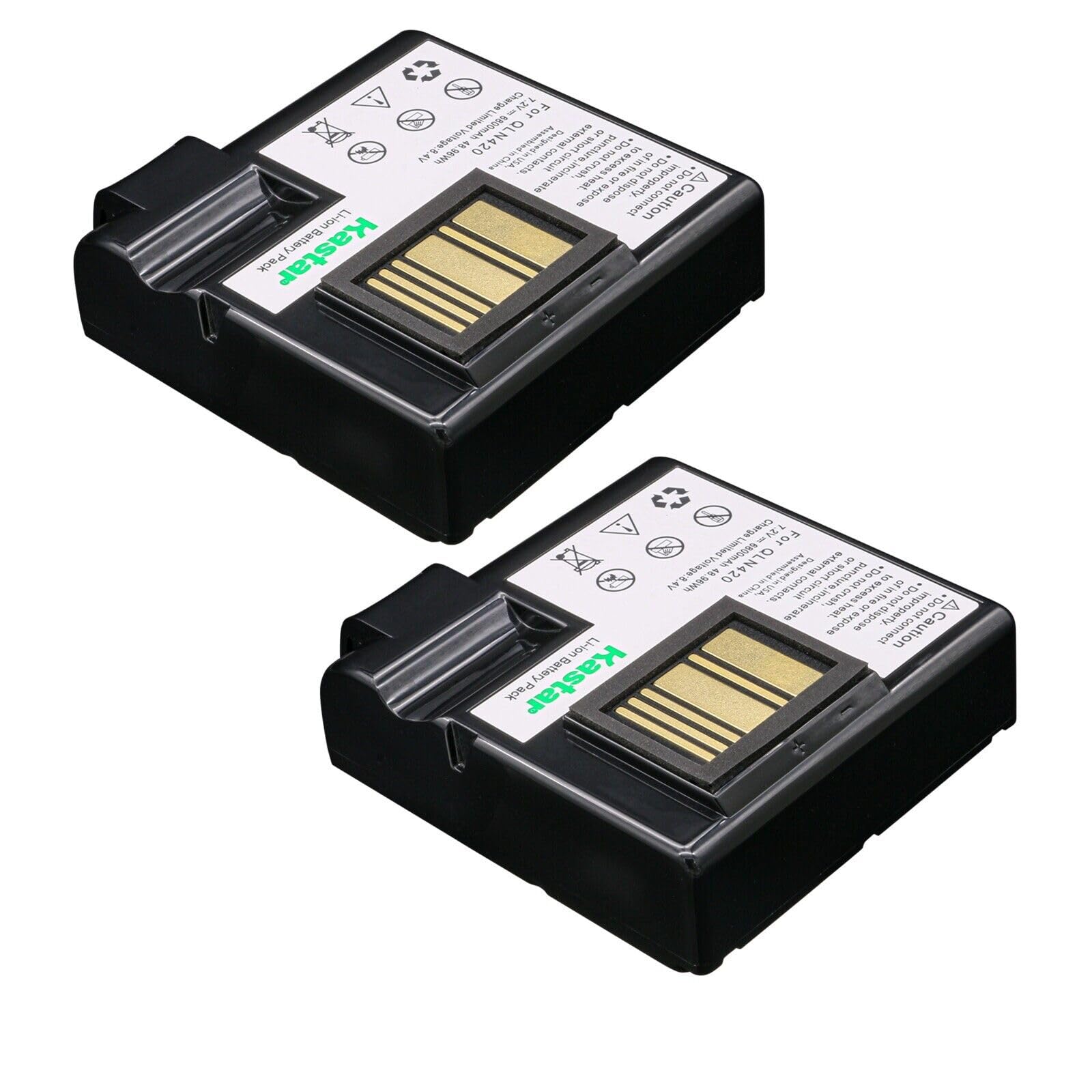 Kastar 2-Pack Replacement Battery for Zebra P1040687 P1050667-016 BTRY-MPP-68MA1-01 Printer - Compatible with Zebra QLN420 QN4-AUNA0E01-W1 QN4-AUNA0M00-00, ZQ630 & ZQ630 Plus RFID Mobile Barcode Label Printers - Long-Lasting Power for Warehouse, Retail & Logistics Scanning