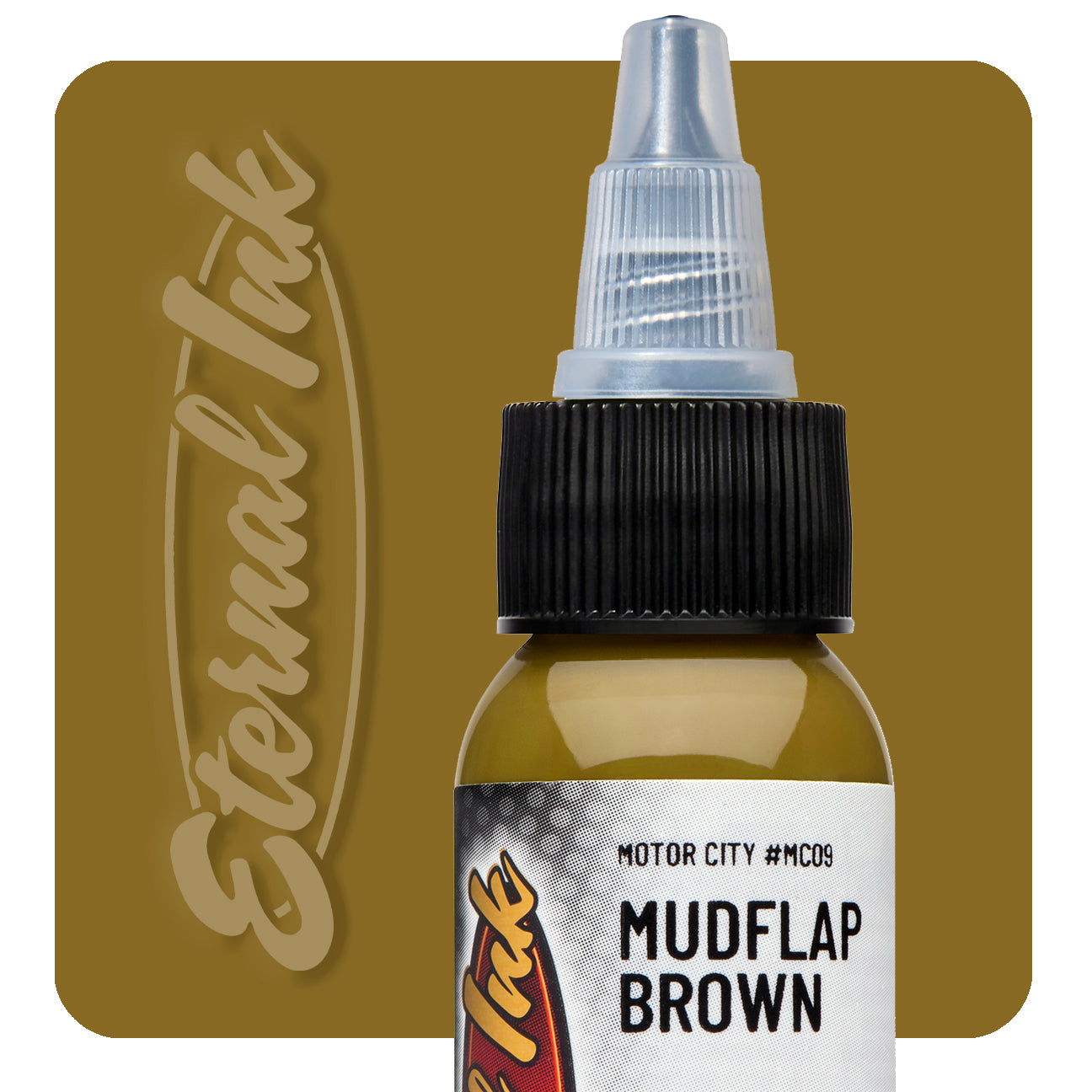 Eternal Motor City Mudflap Brown Ink 1oz - Premium Waterproof Ink for Motorcycle Restoration & Custom Paint Projects - Ideal for Vintage Bike Touch-Ups & DIY Automotive Art